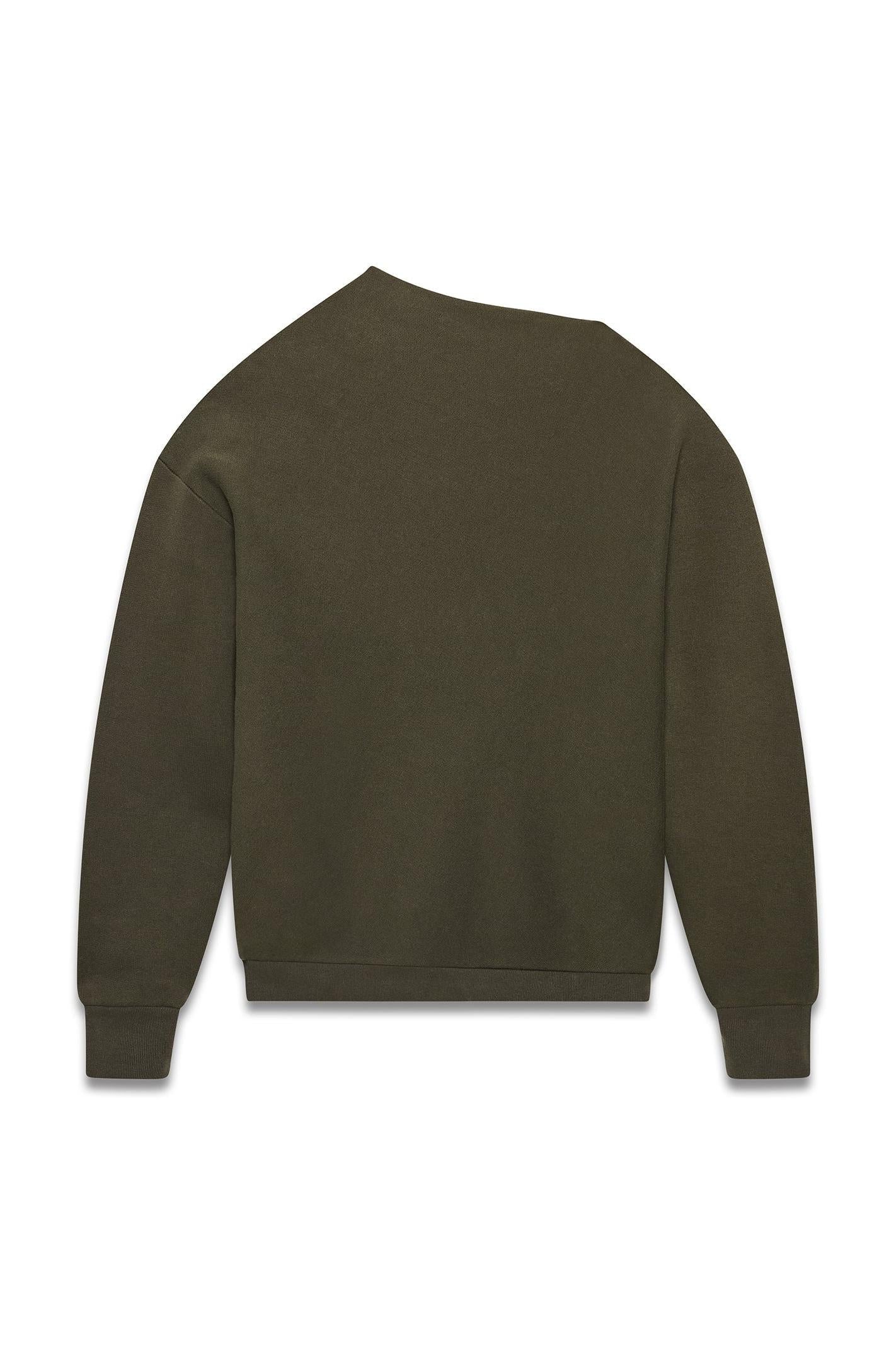 Draped Sweatshirt in Mud by 6397-6397-Idlewild