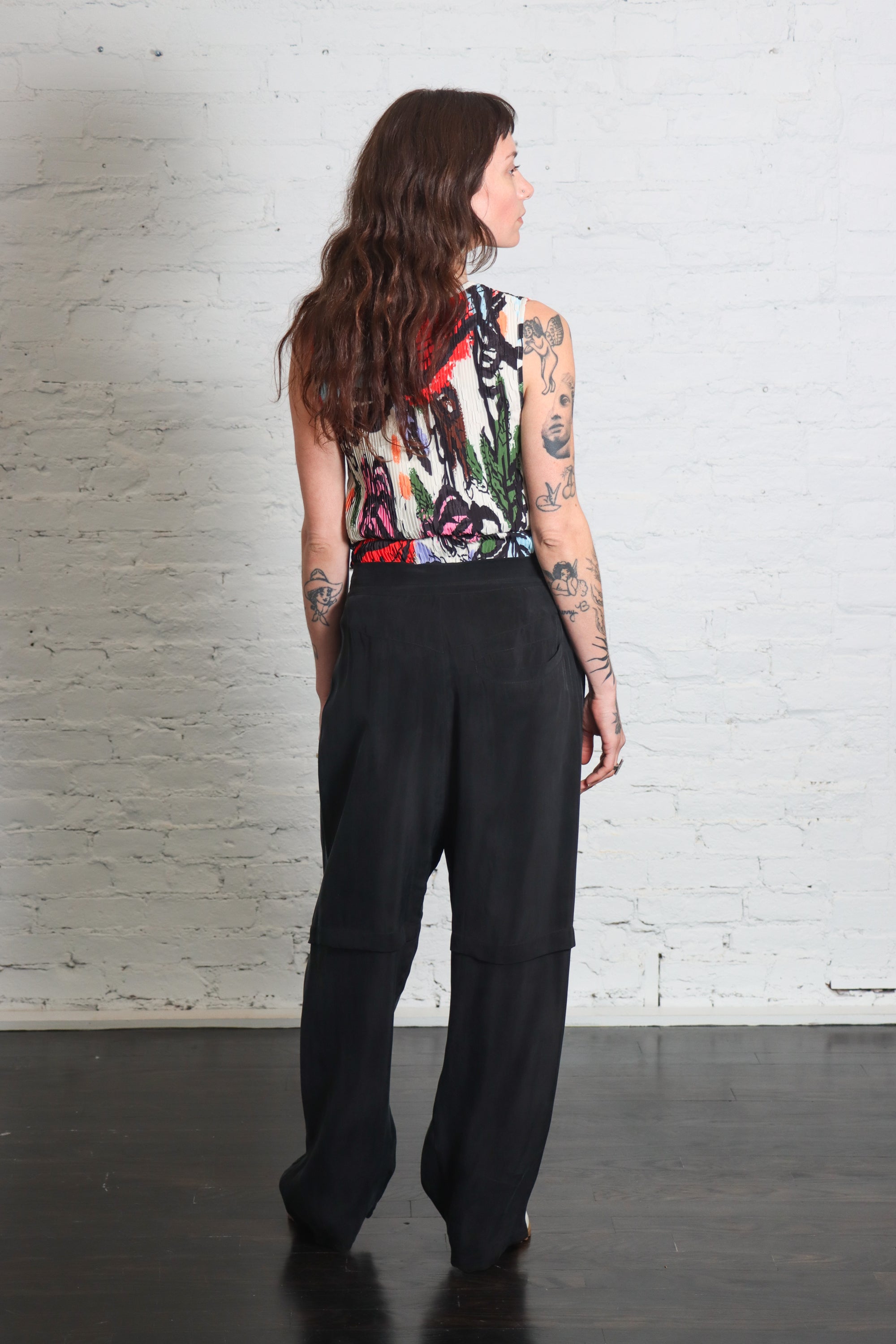 Drawstring Pants in Black by Henrik Vibskov-Bottoms-Henrik Vibskov-Idlewild