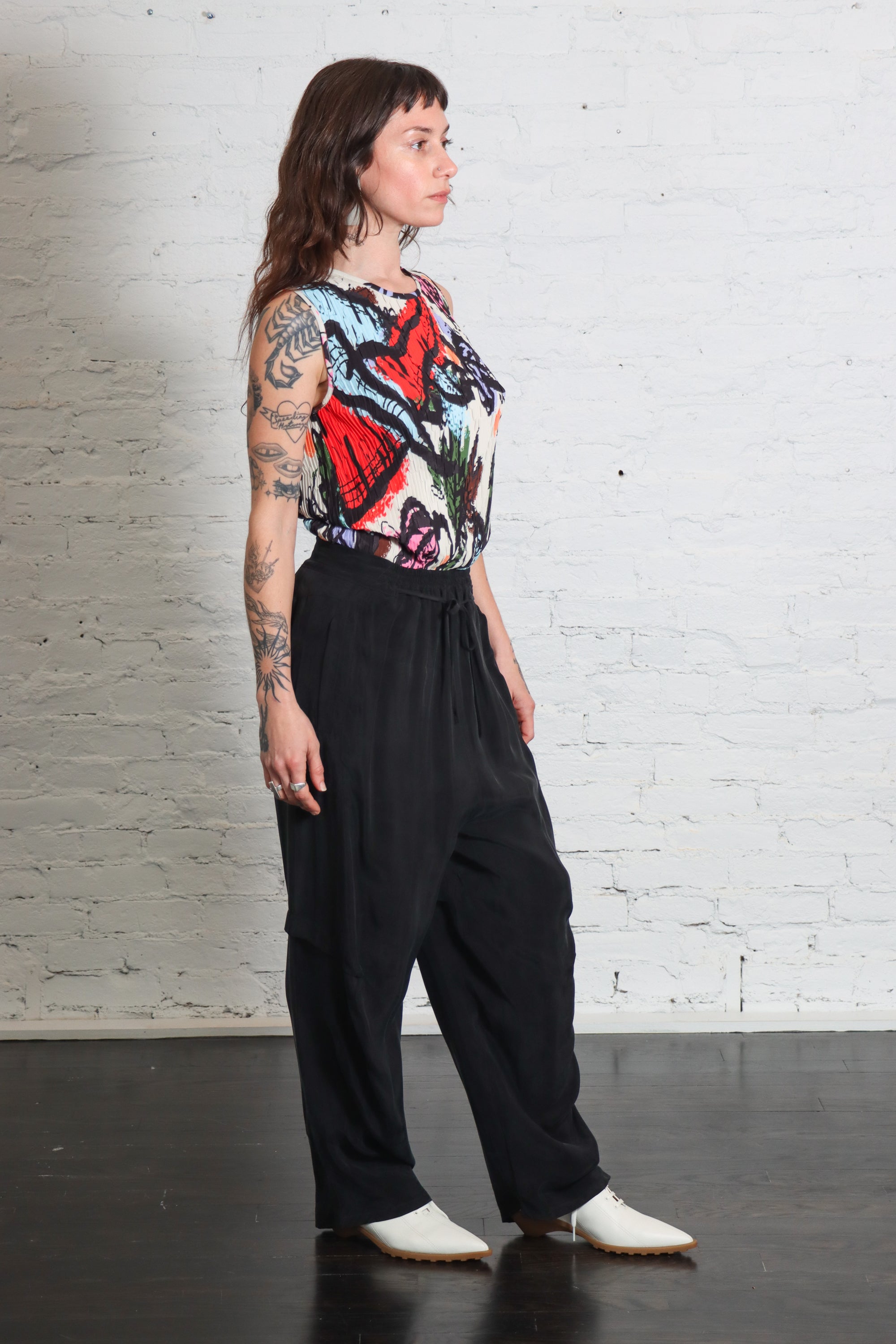 Drawstring Pants in Black by Henrik Vibskov-Bottoms-Henrik Vibskov-Idlewild