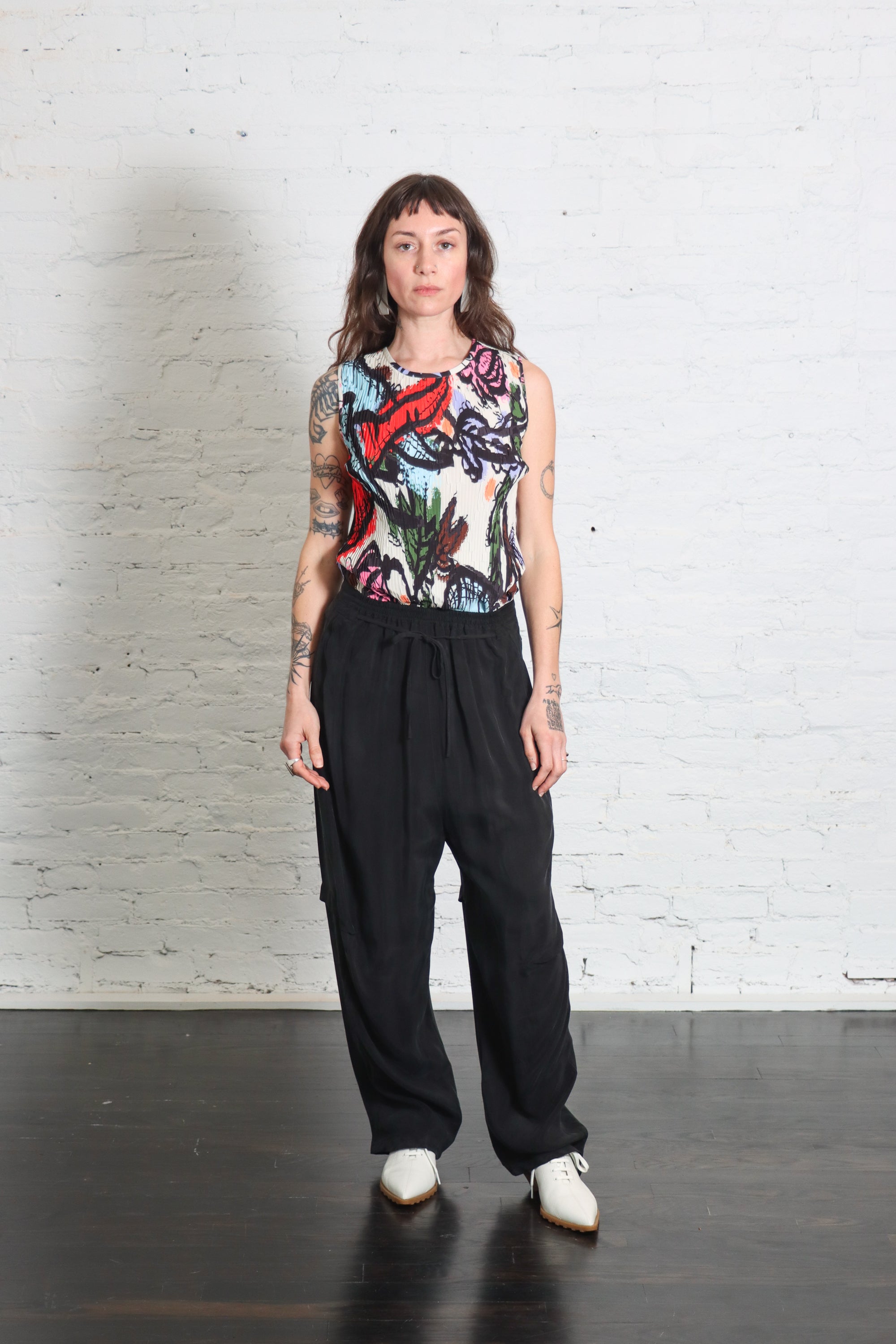 Drawstring Pants in Black by Henrik Vibskov-Bottoms-Henrik Vibskov-Idlewild