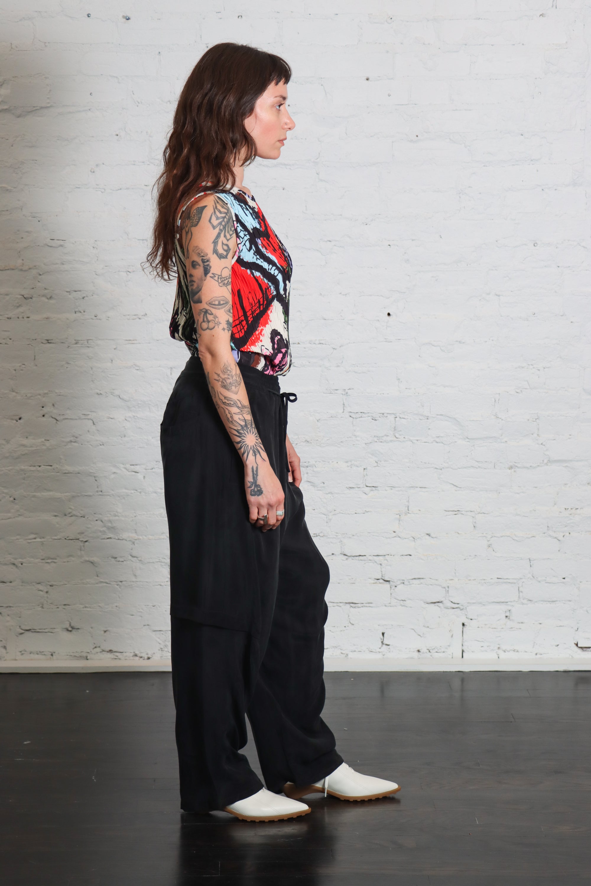 Drawstring Pants in Black by Henrik Vibskov-Bottoms-Henrik Vibskov-Idlewild