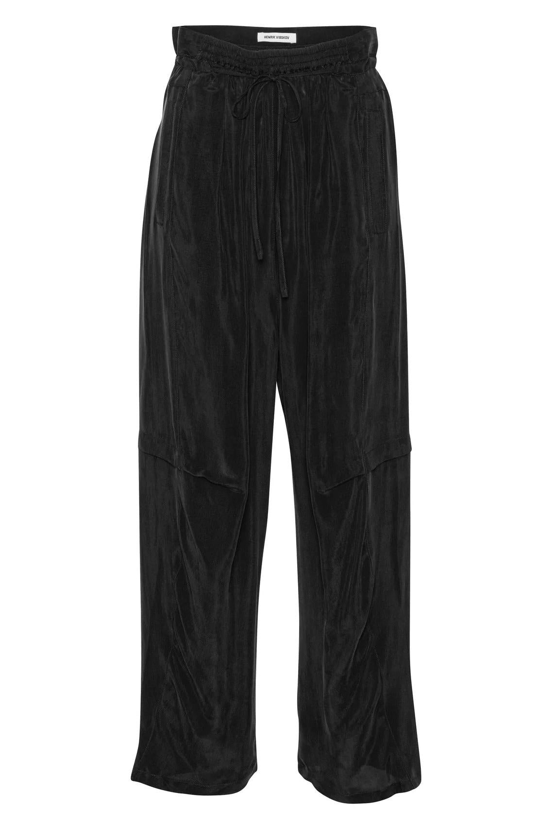 Drawstring Pants in Black by Henrik Vibskov-Bottoms-Henrik Vibskov-Idlewild