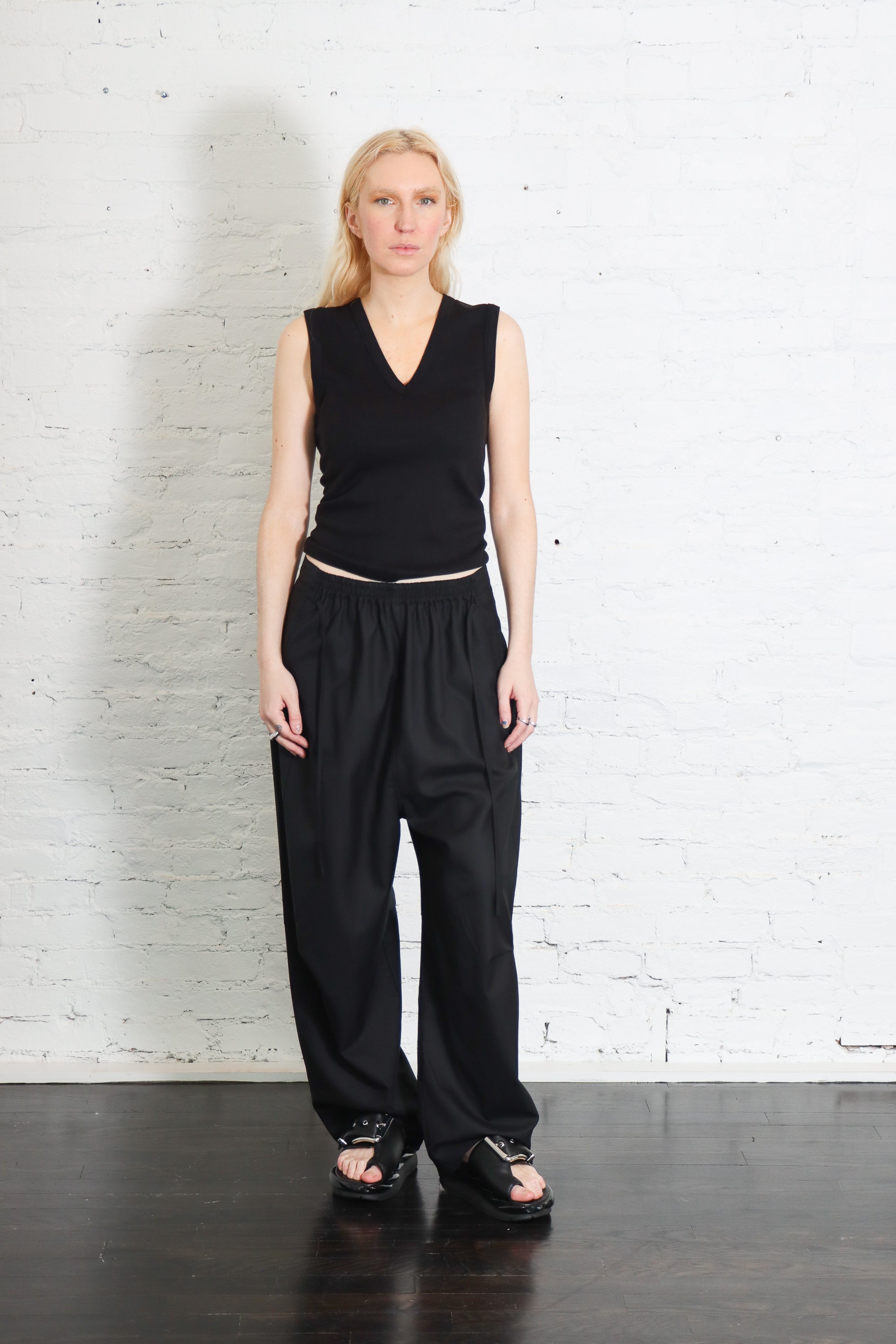 Drawstring Pants in Black by Henrik Vibskov-Henrik Vibskov-Idlewild-Cincinnati