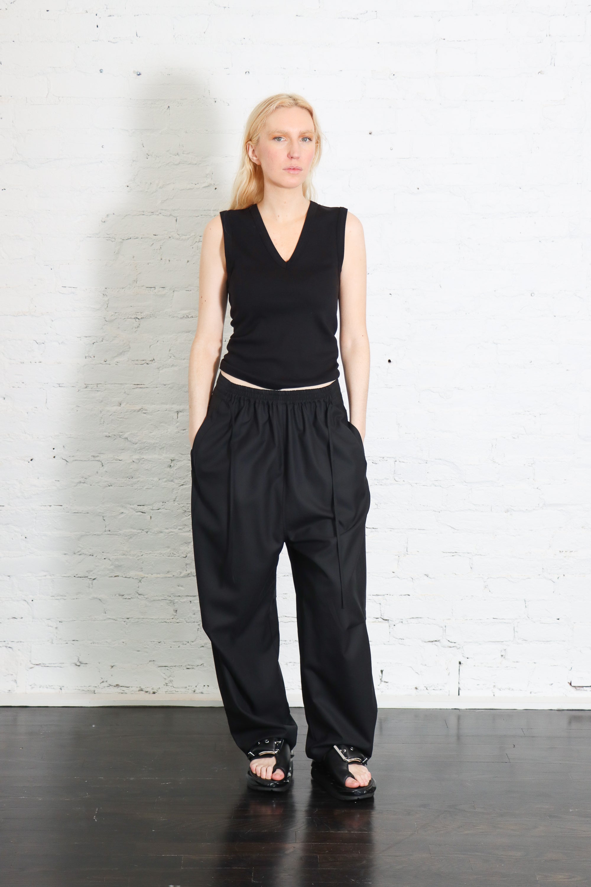 Drawstring Pants in Black by Henrik Vibskov-Henrik Vibskov-Idlewild-Cincinnati