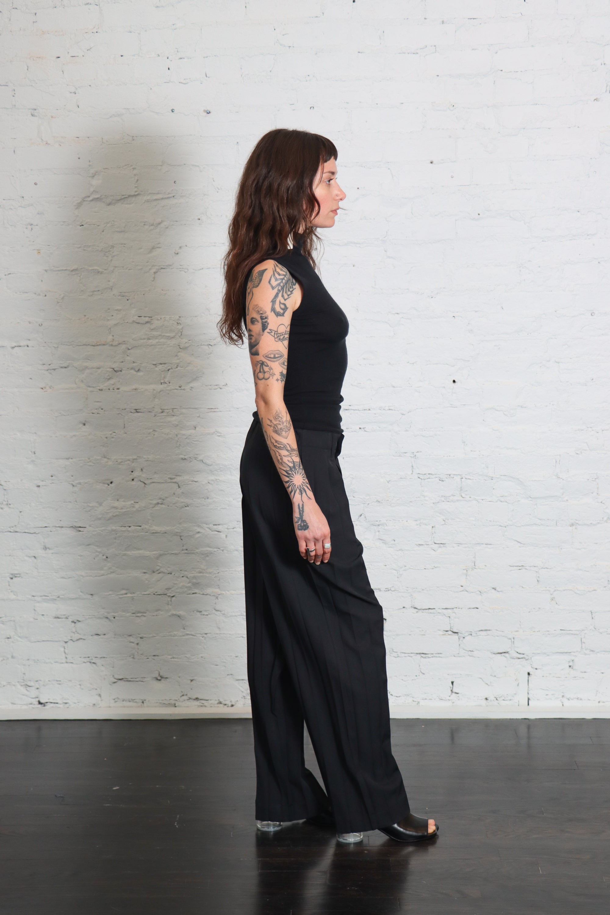 Edge Ensemble Pants in Black by Homme Plissé Issey Miyake-Pants-Homme Plissé Issey Miyake-Idlewild