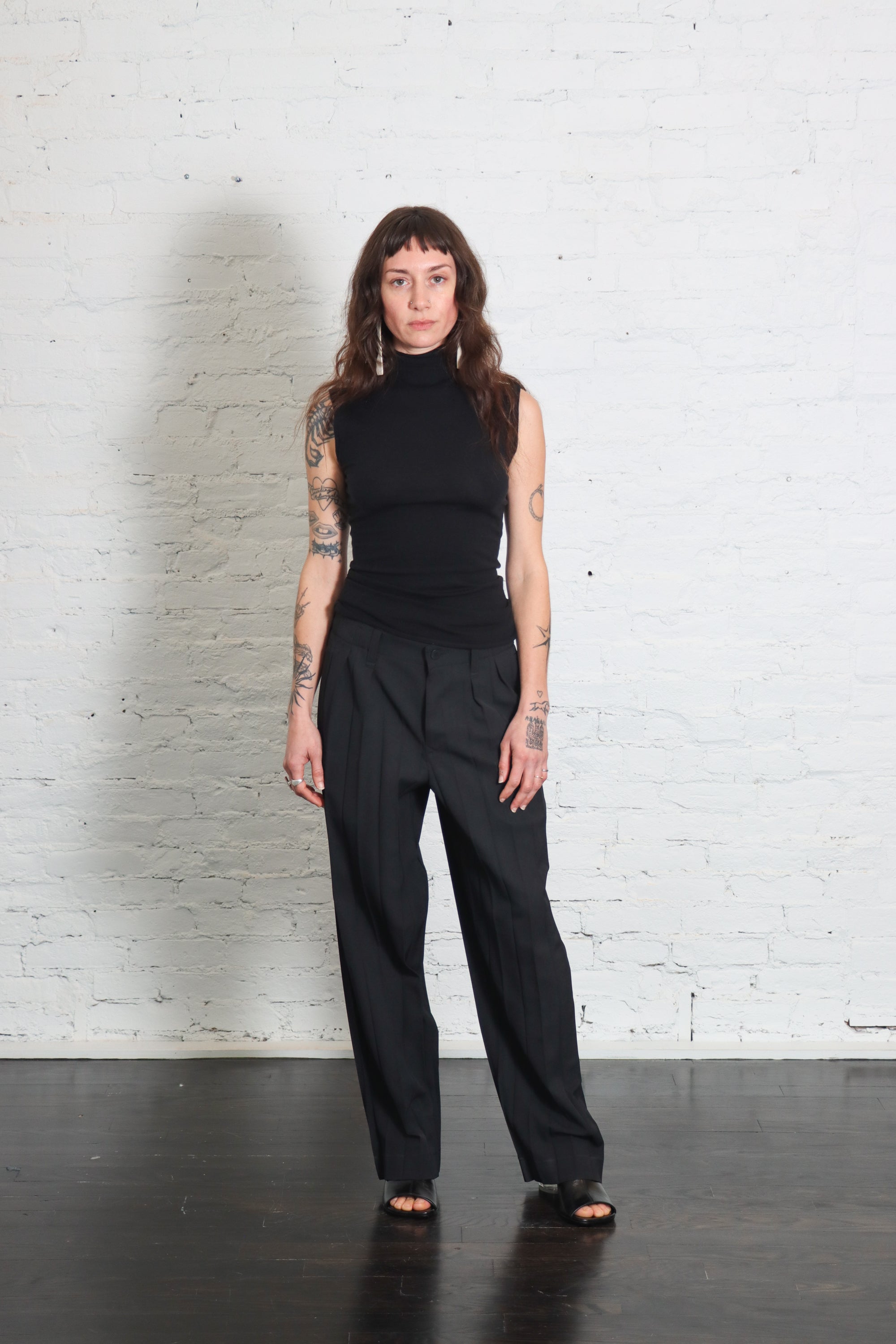 Edge Ensemble Pants in Black by Homme Plissé Issey Miyake-Pants-Homme Plissé Issey Miyake-Idlewild