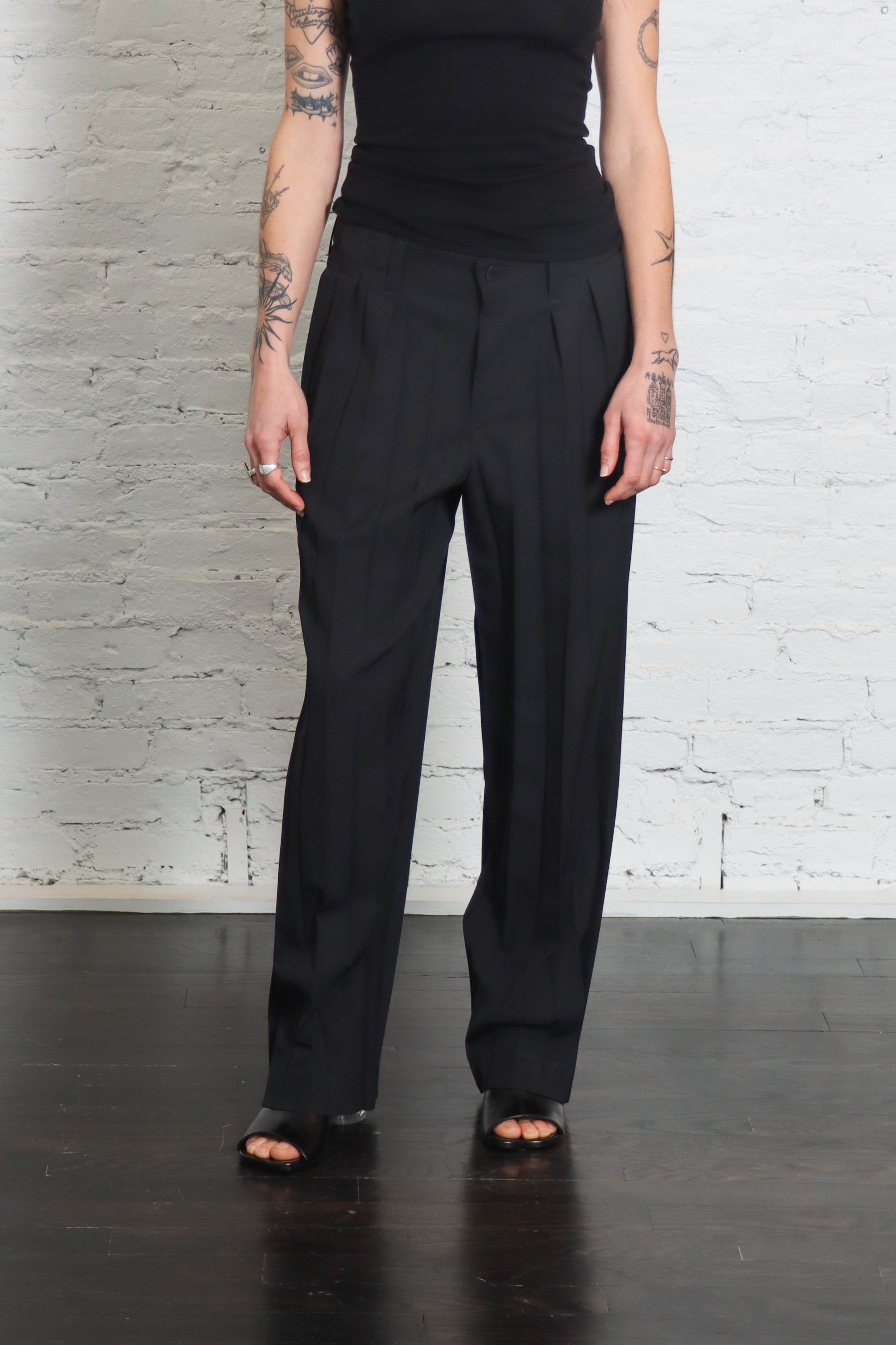 Edge Ensemble Pants in Black by Homme Plissé Issey Miyake-Homme Plissé Issey Miyake-Idlewild-Cincinnati