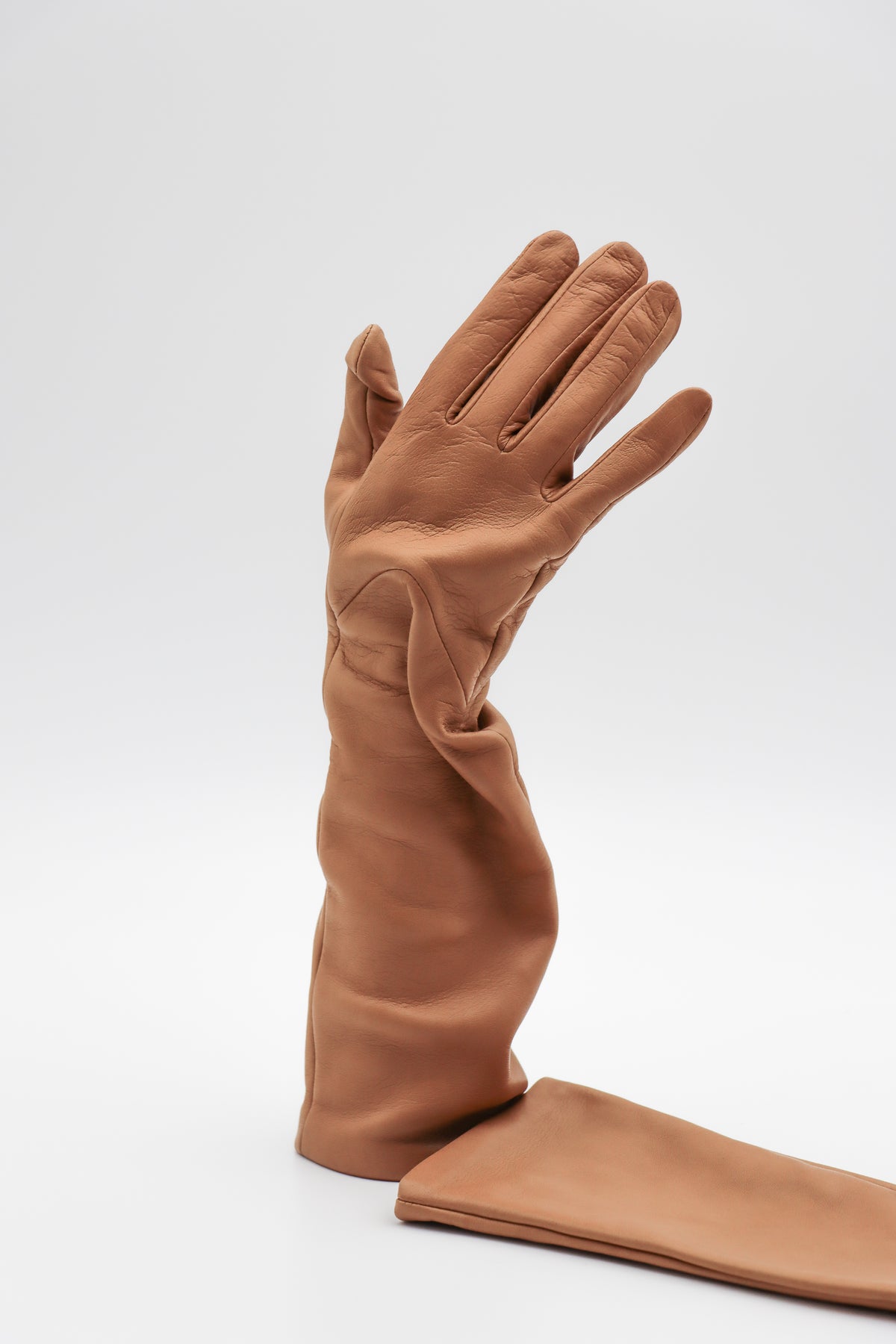 Elbow Lambskin Silk Lined Gloves in Camel by Gloves Forino 1899-Gloves Forino 1899-Idlewild-Cincinnati