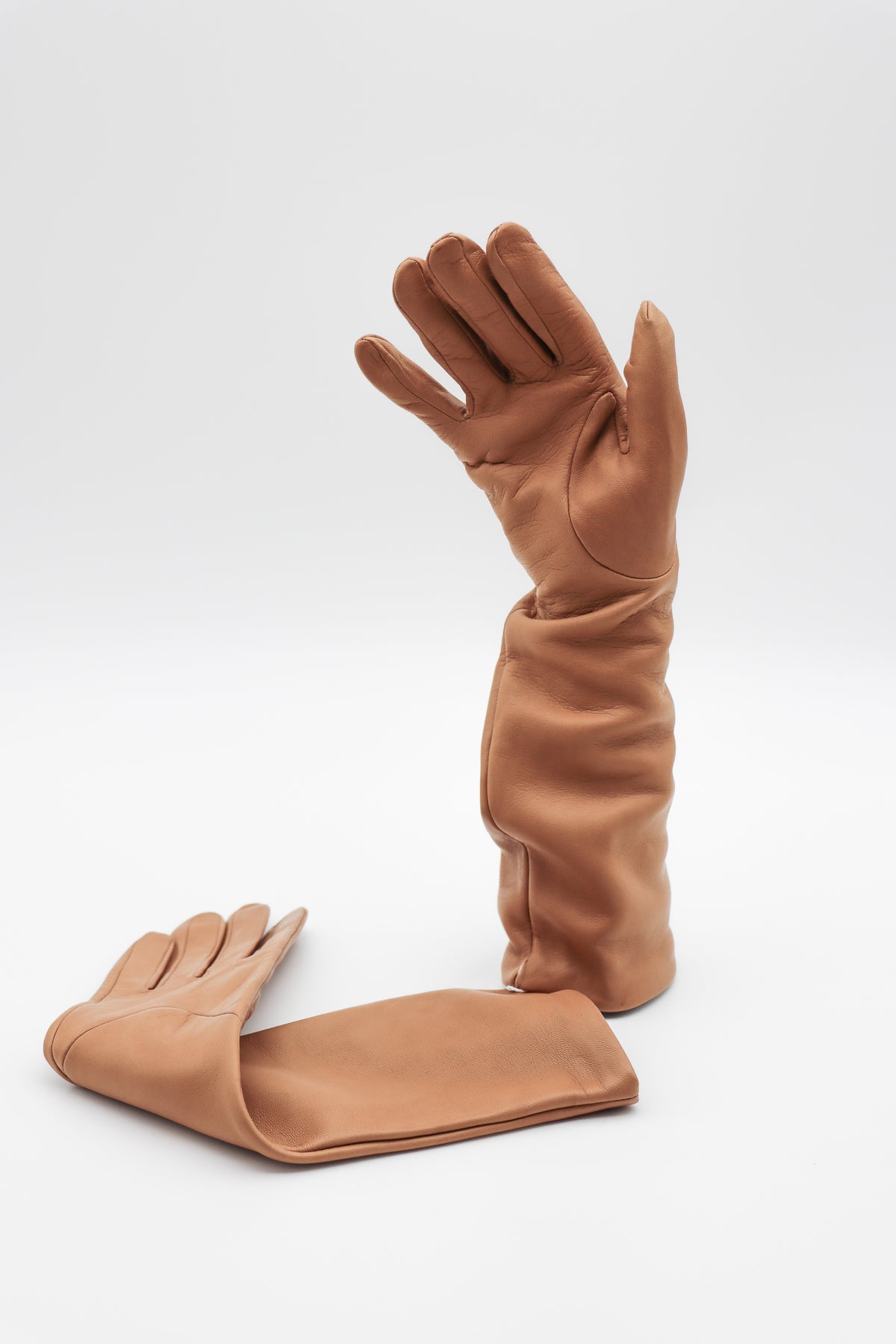 Elbow Lambskin Silk Lined Gloves in Camel by Gloves Forino 1899-Gloves Forino 1899-Idlewild-Cincinnati