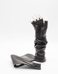 Elbow Lambskin Unlined Fingerless Gloves in Black by Gloves Forino 1899-Gloves Forino 1899-Idlewild-Cincinnati