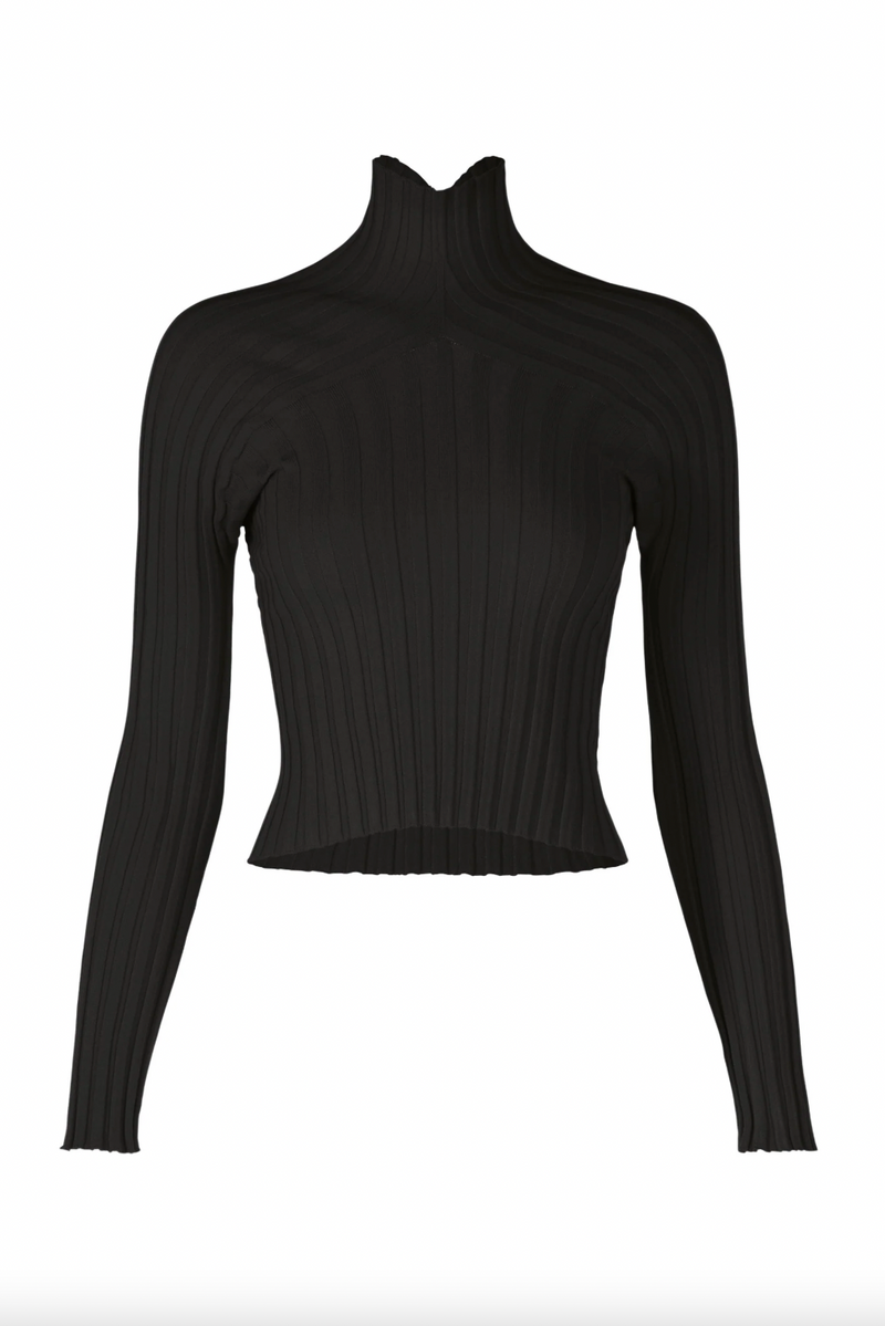 【Desoto】ISSEY MIYAKE　ハイネックトップス　難あり Elephant Knit Top in Black by Issey Miyake – Idlewild