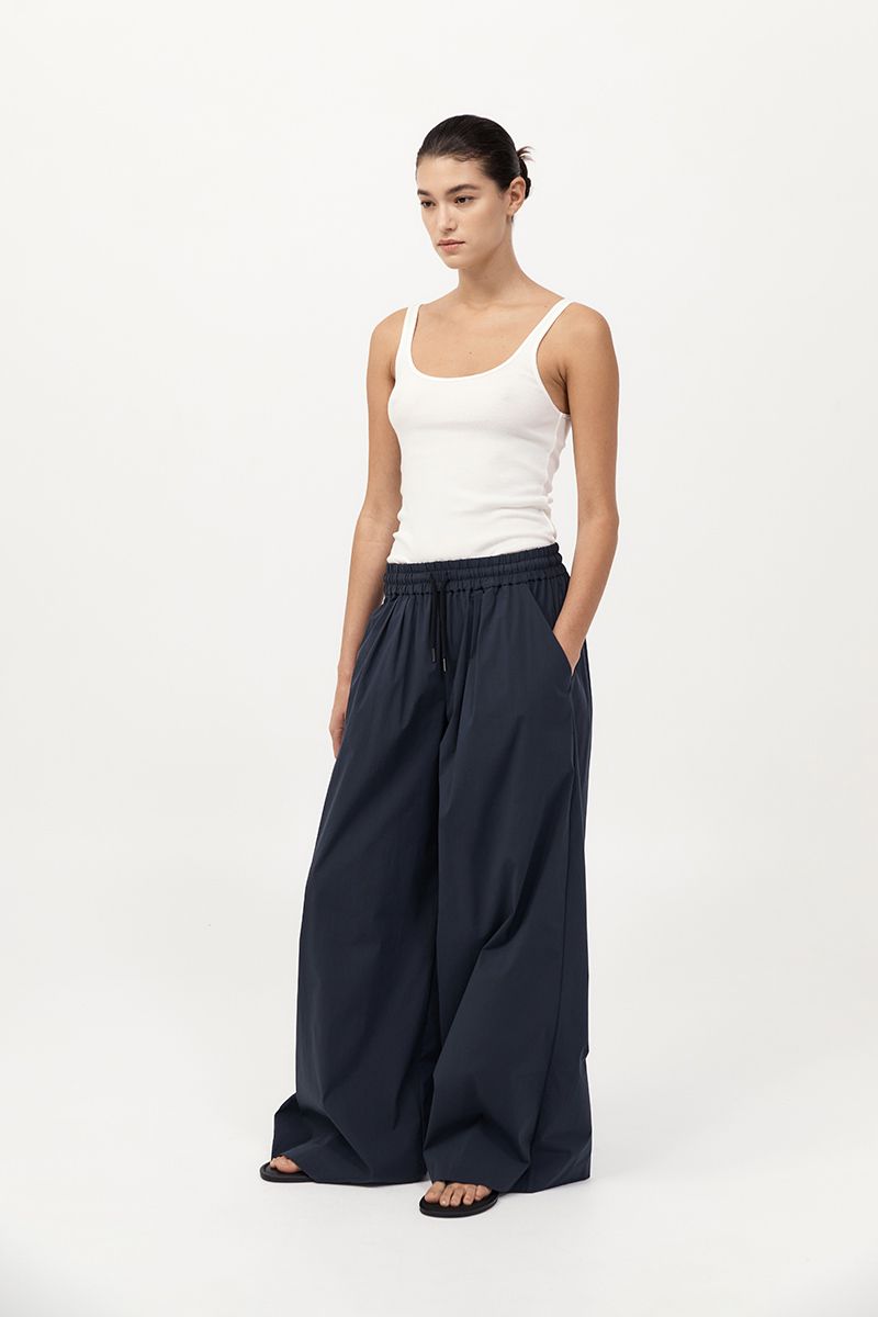 Everyday Drawstring Pants in Dark Ink by St. Agni-Bottoms-St. Agni-Idlewild