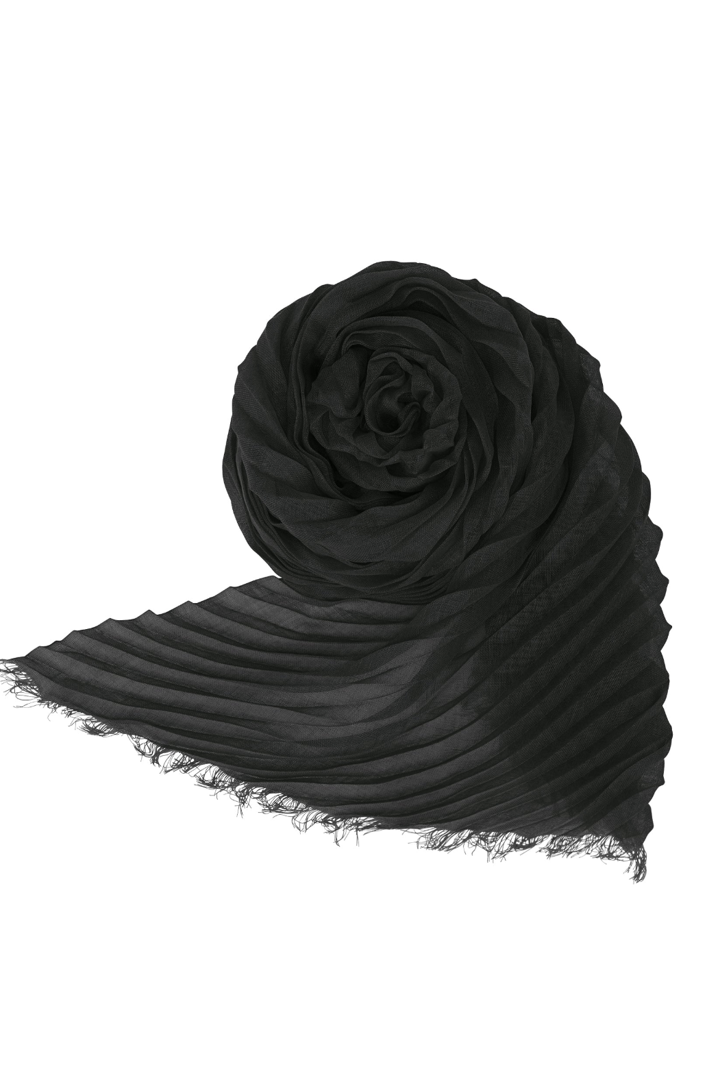 Feather Ramie Pleats Stole in Black by Issey Miyake-Issey Miyake-Idlewild-Cincinnati