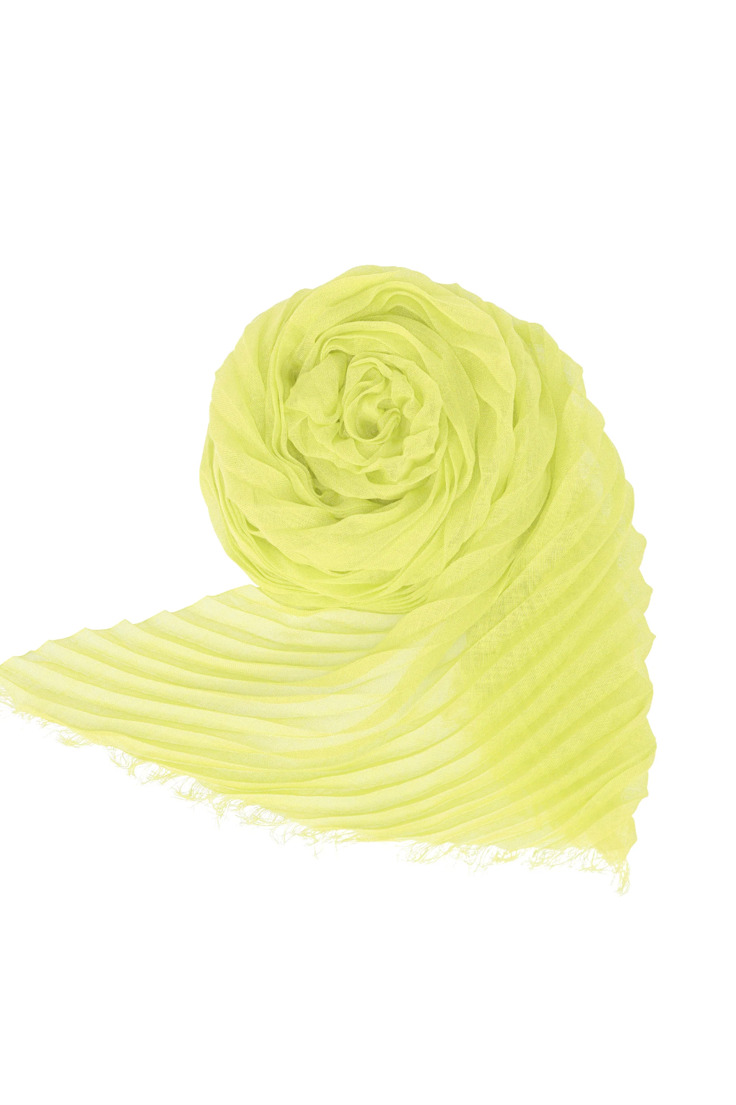 Feather Ramie Pleats Stole in Light Green by Issey Miyake-Issey Miyake-Idlewild