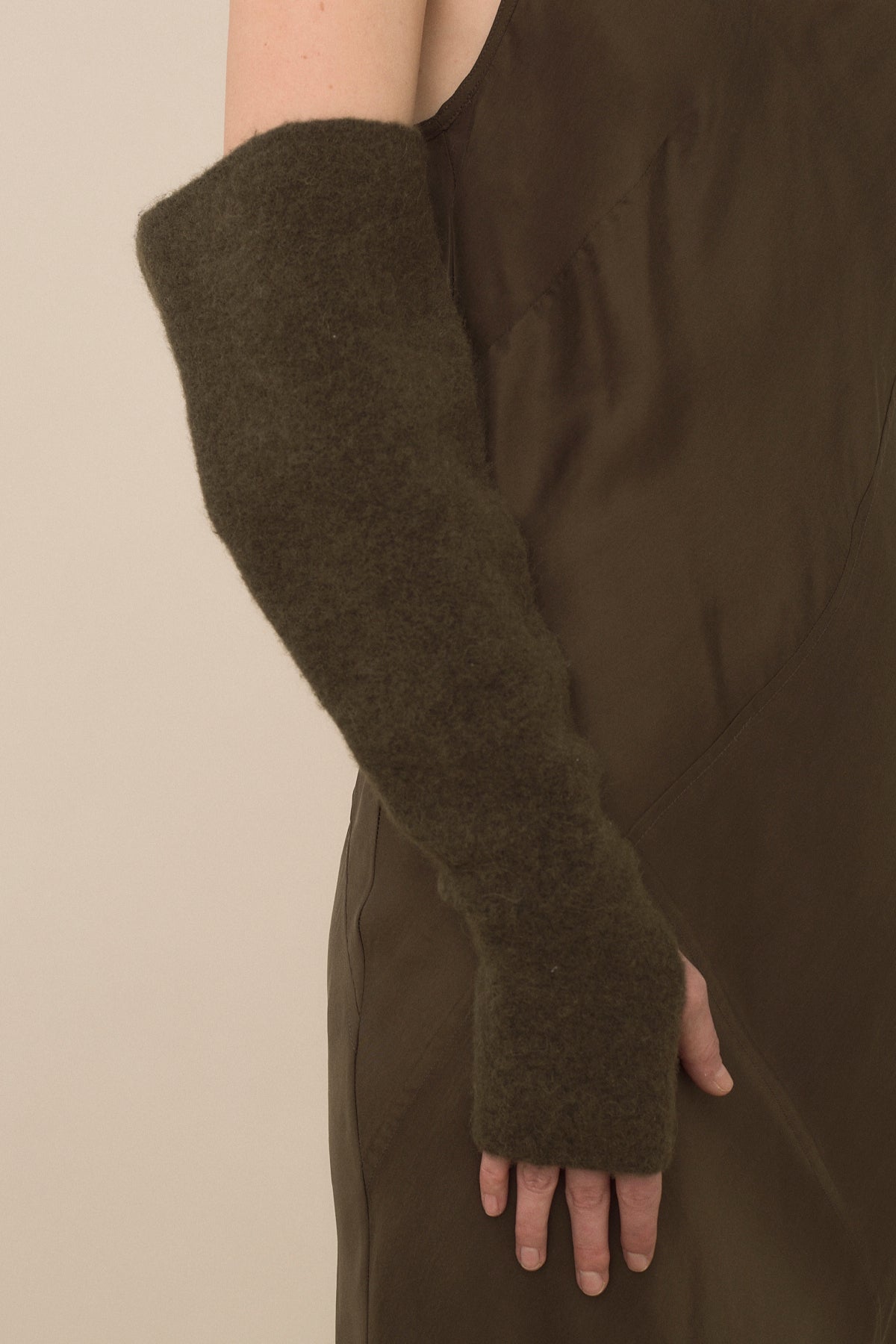 Felt Fingerless Gloves in Olive by Lauren Manoogian-Lauren Manoogian-Idlewild-Cincinnati