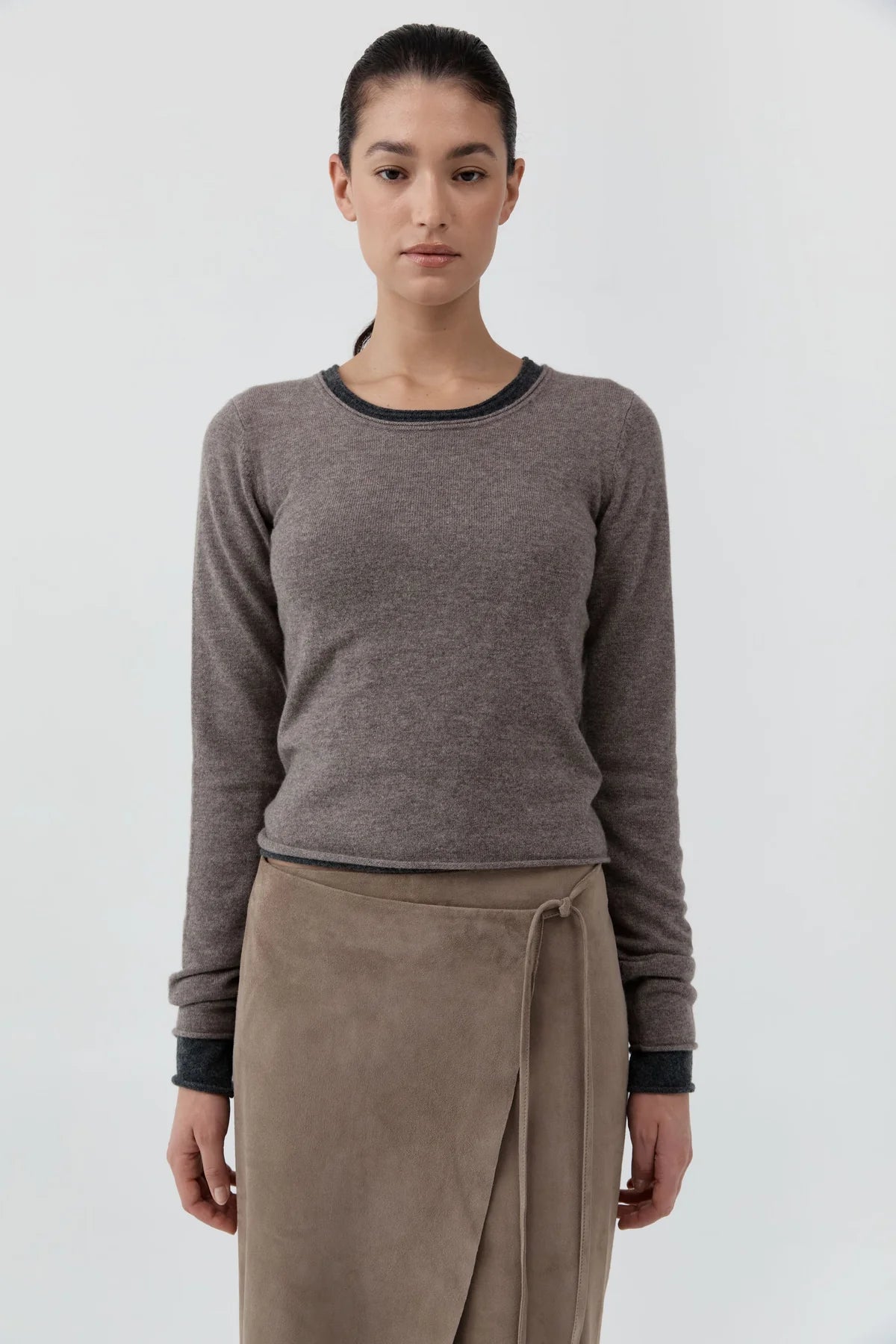 Fine Merino Wool Long Sleeve Top in Vapor by St. Agni-St. Agni-Idlewild-Cincinnati