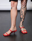 Fine Strap Kitten Heel in Rosso by St Agni-Shoes-St. Agni-Idlewild