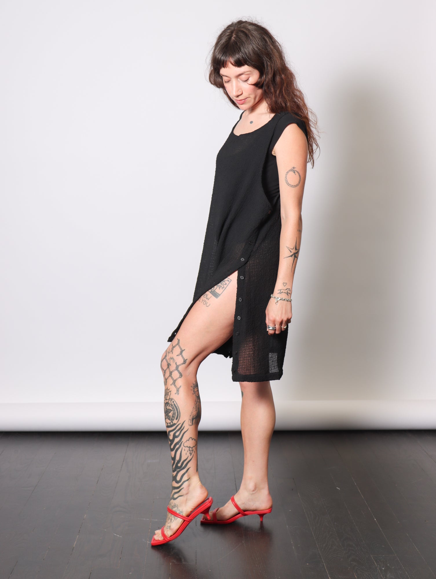 Fine Strap Kitten Heel in Rosso by St Agni-Shoes-St. Agni-Idlewild