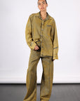 Five Pocket Pants in Yellow Wash by MM6 Maison Margiela