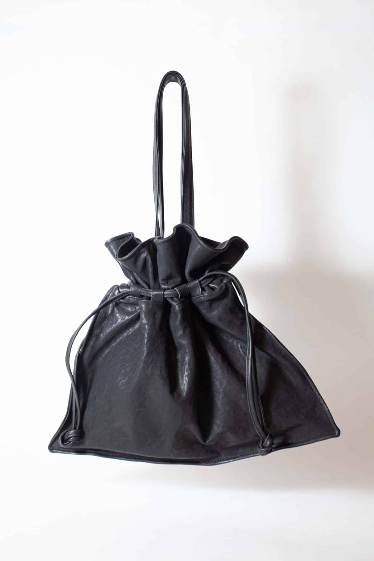 Floral Drawstring Bag - Large in Black by Miranda Kaloudis-MDK-Idlewild-Cincinnati