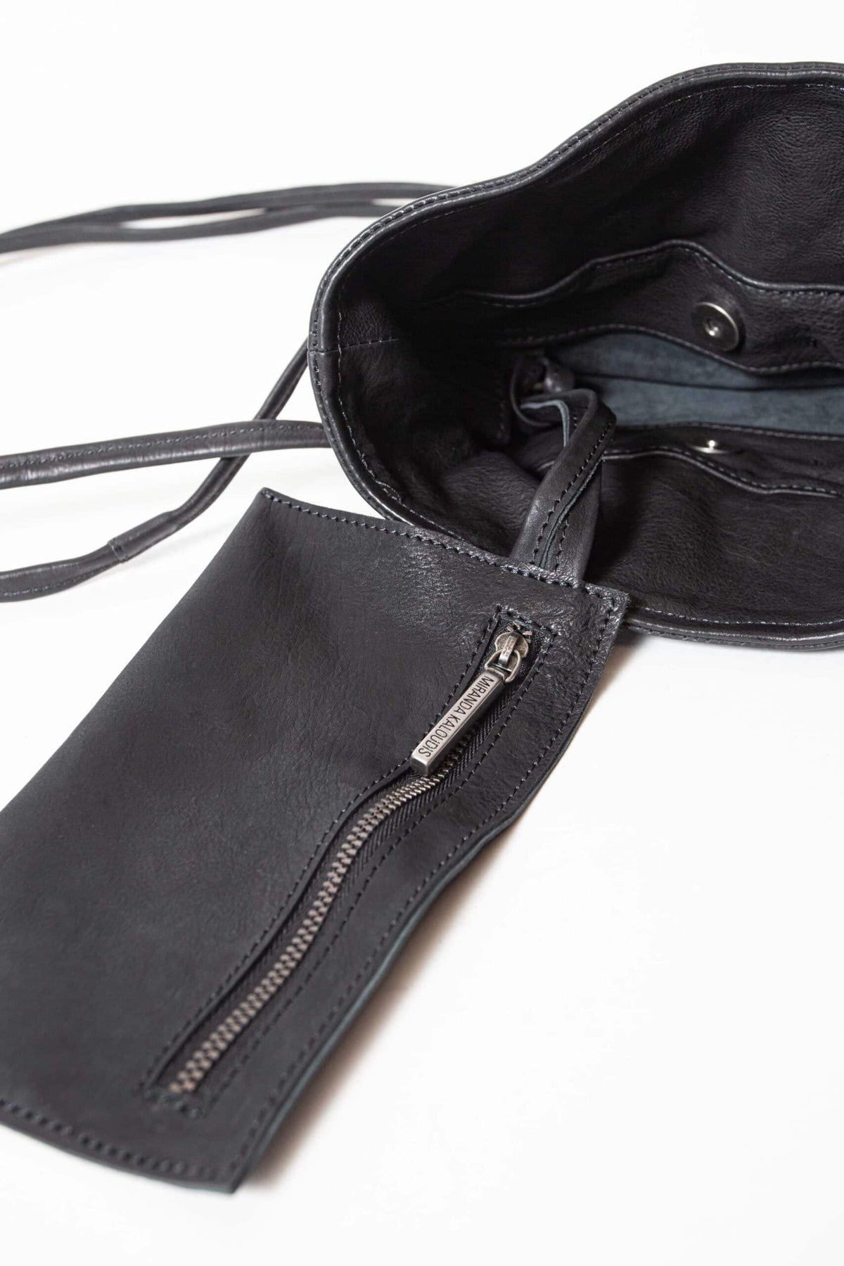 Floral Drawstring Bag - XS in Black by Miranda Kaloudis-MDK-Idlewild-Cincinnati
