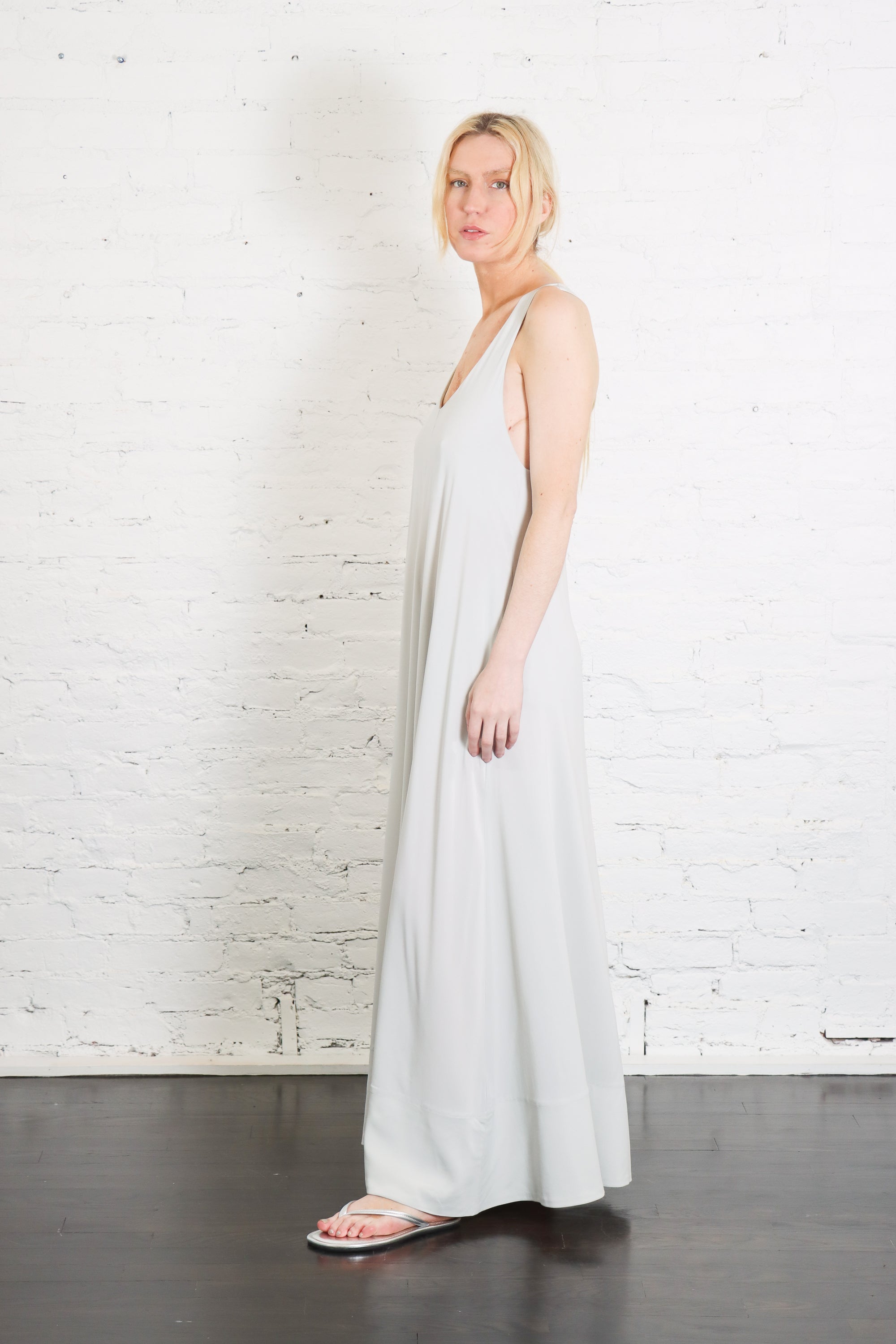 Fluid Tank Dress in Silver by St. Agni-St. Agni-Idlewild-Cincinnati