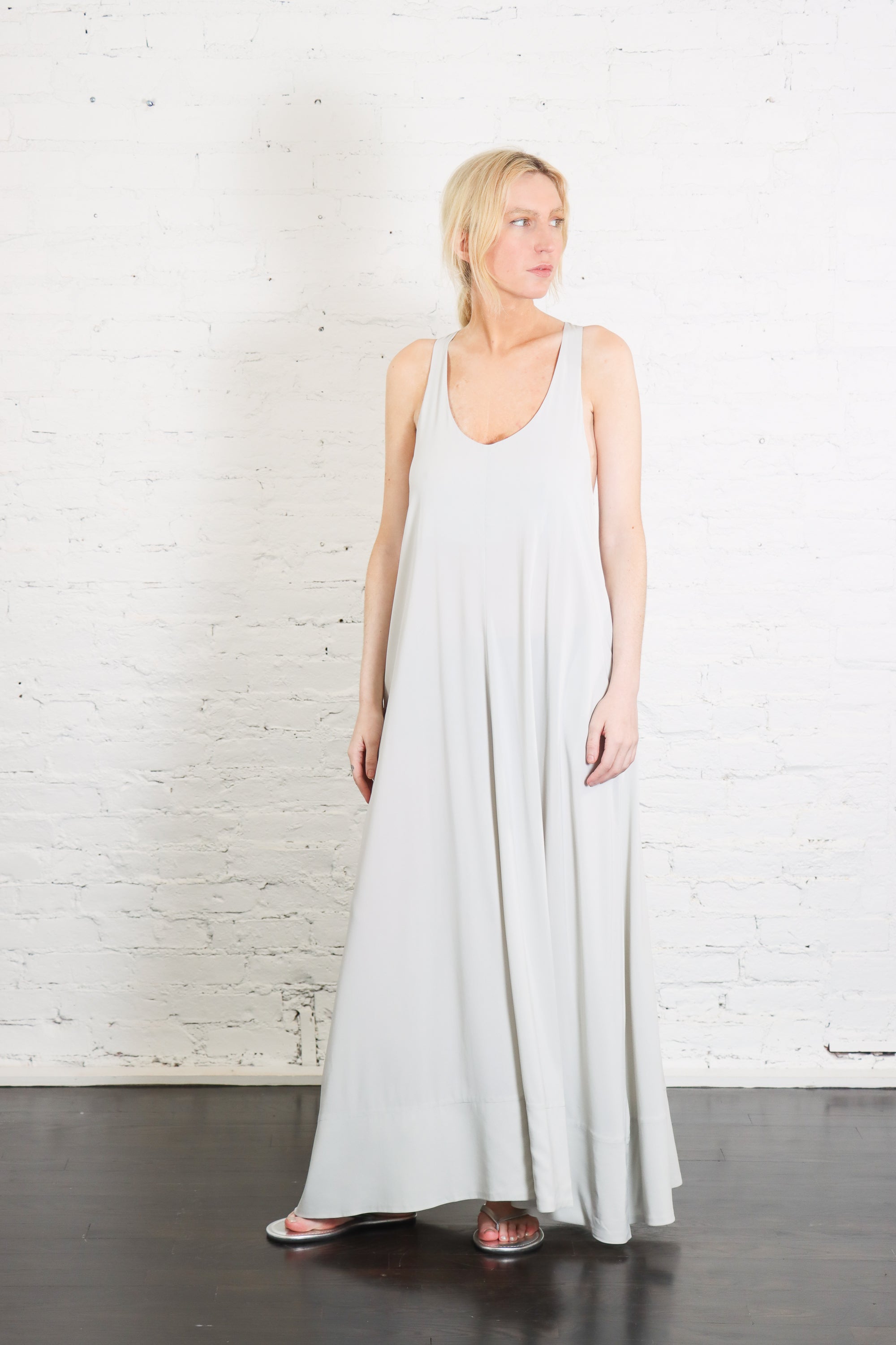 Fluid Tank Dress in Silver by St. Agni-St. Agni-Idlewild-Cincinnati
