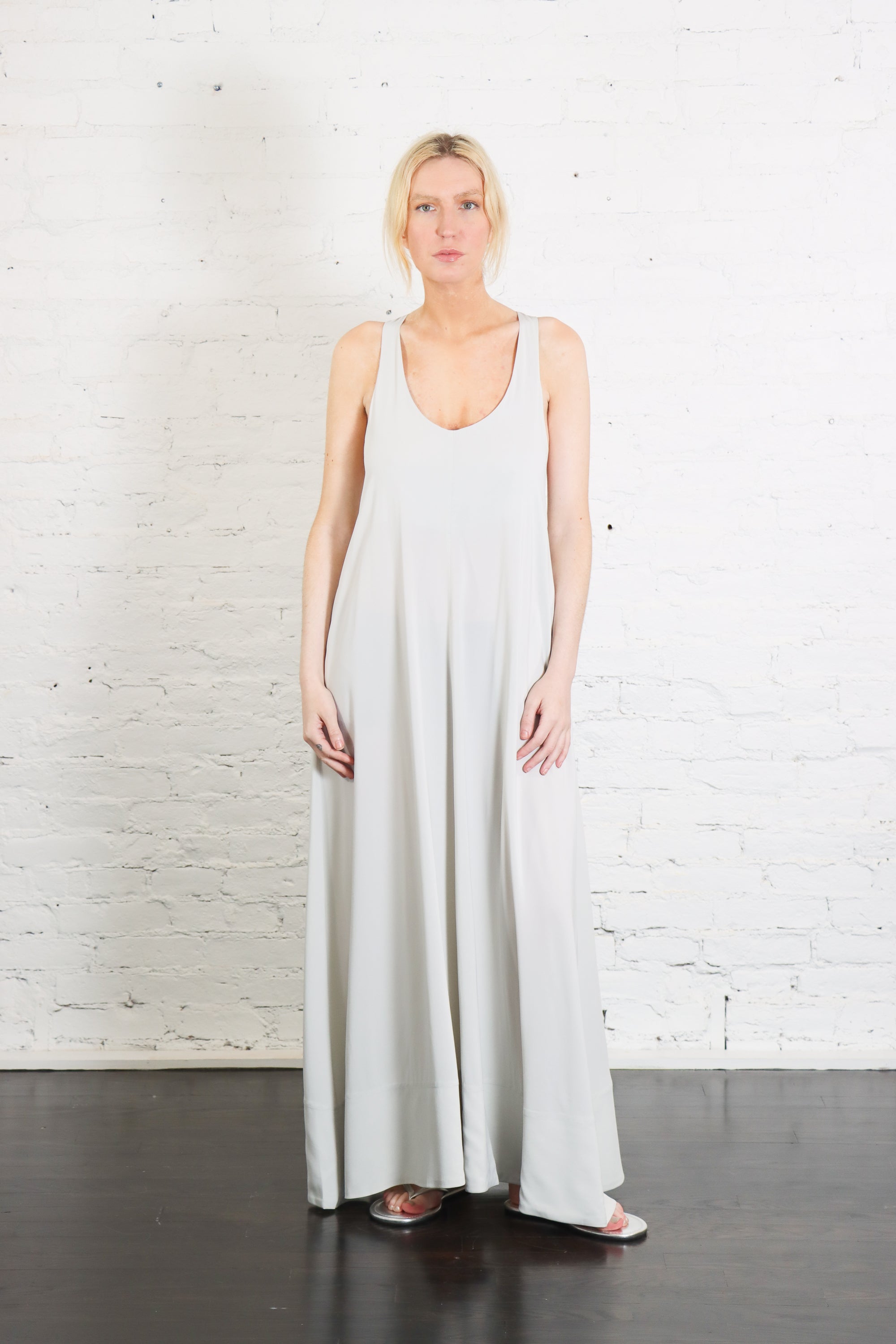 Fluid Tank Dress in Silver by St. Agni-St. Agni-Idlewild-Cincinnati