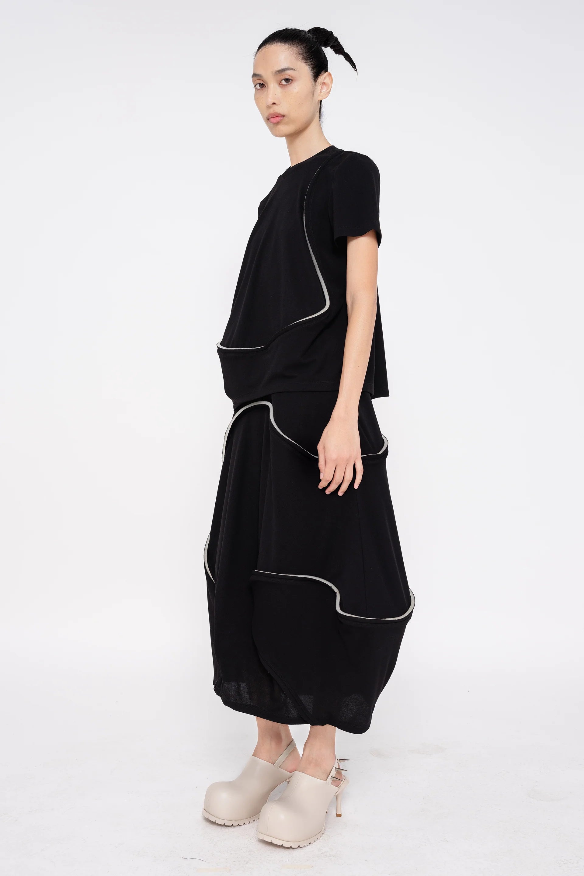 Foamy Seam Tee in Black by Melitta Baumeister-Melitta Baumeister-Idlewild