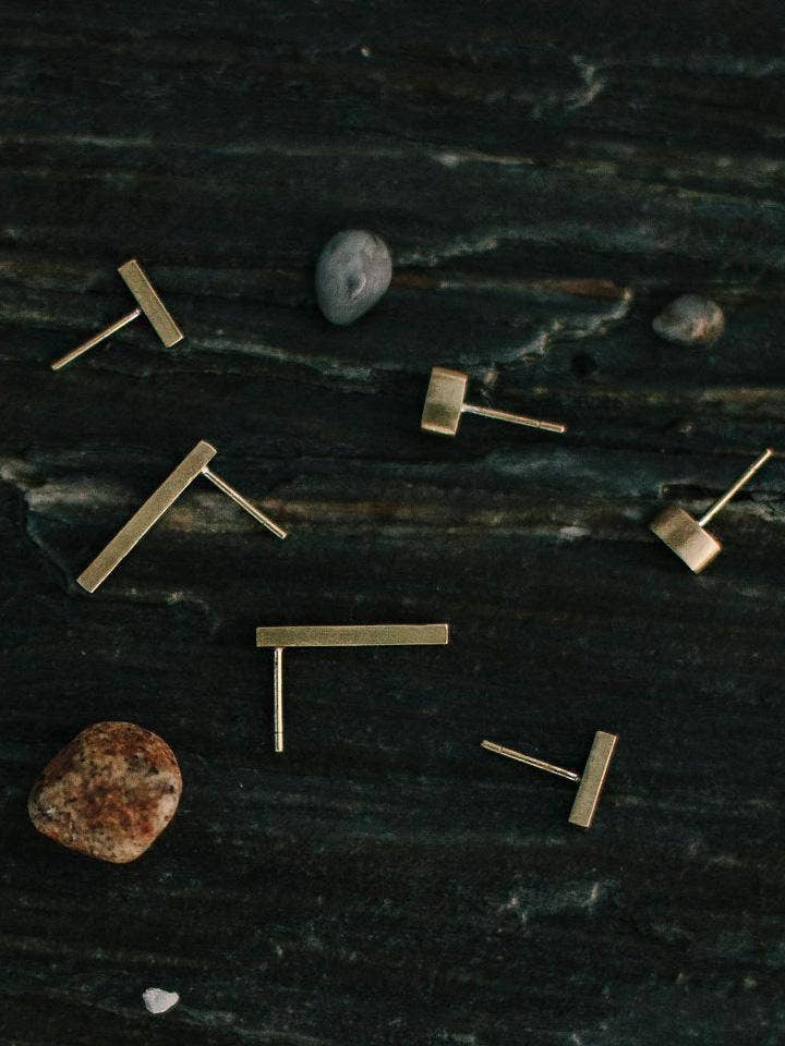 Forage Stud Earring Collection in Brass by Mulxiply-MULXIPLY-Idlewild