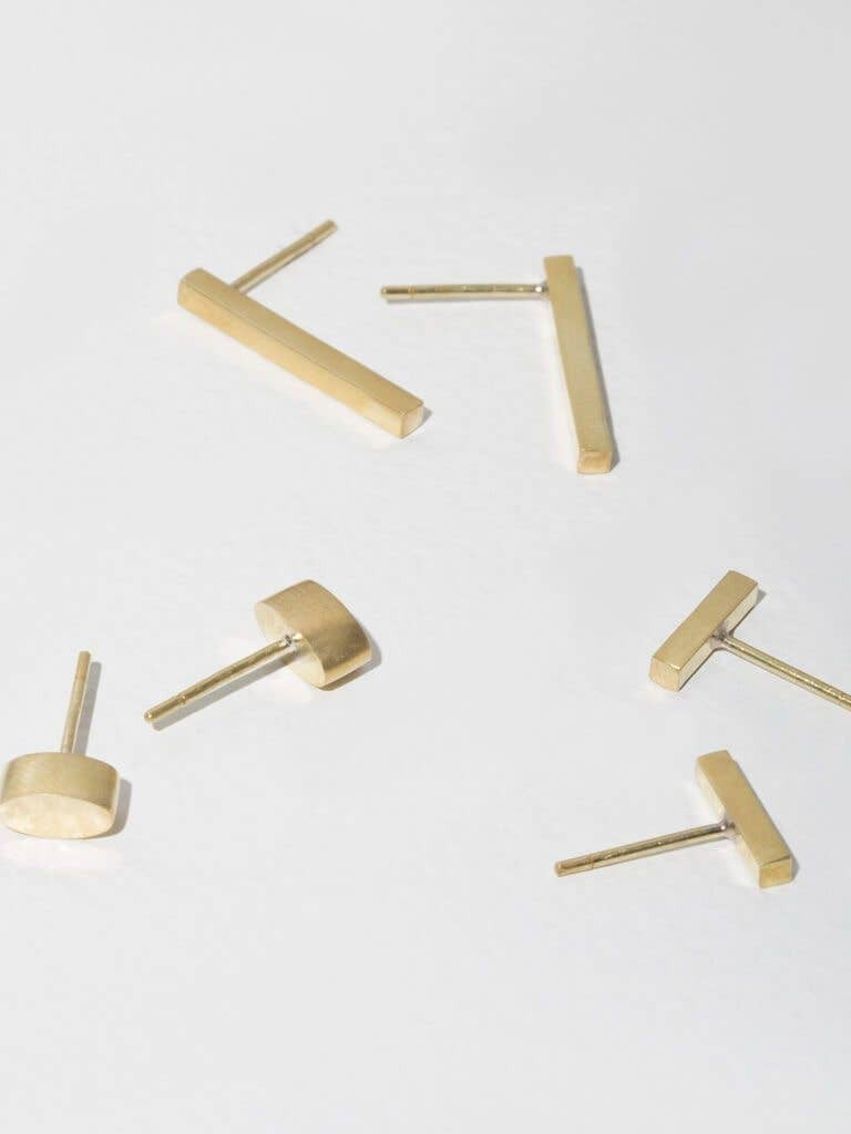 Forage Stud Earring Collection in Brass by Mulxiply-MULXIPLY-Idlewild