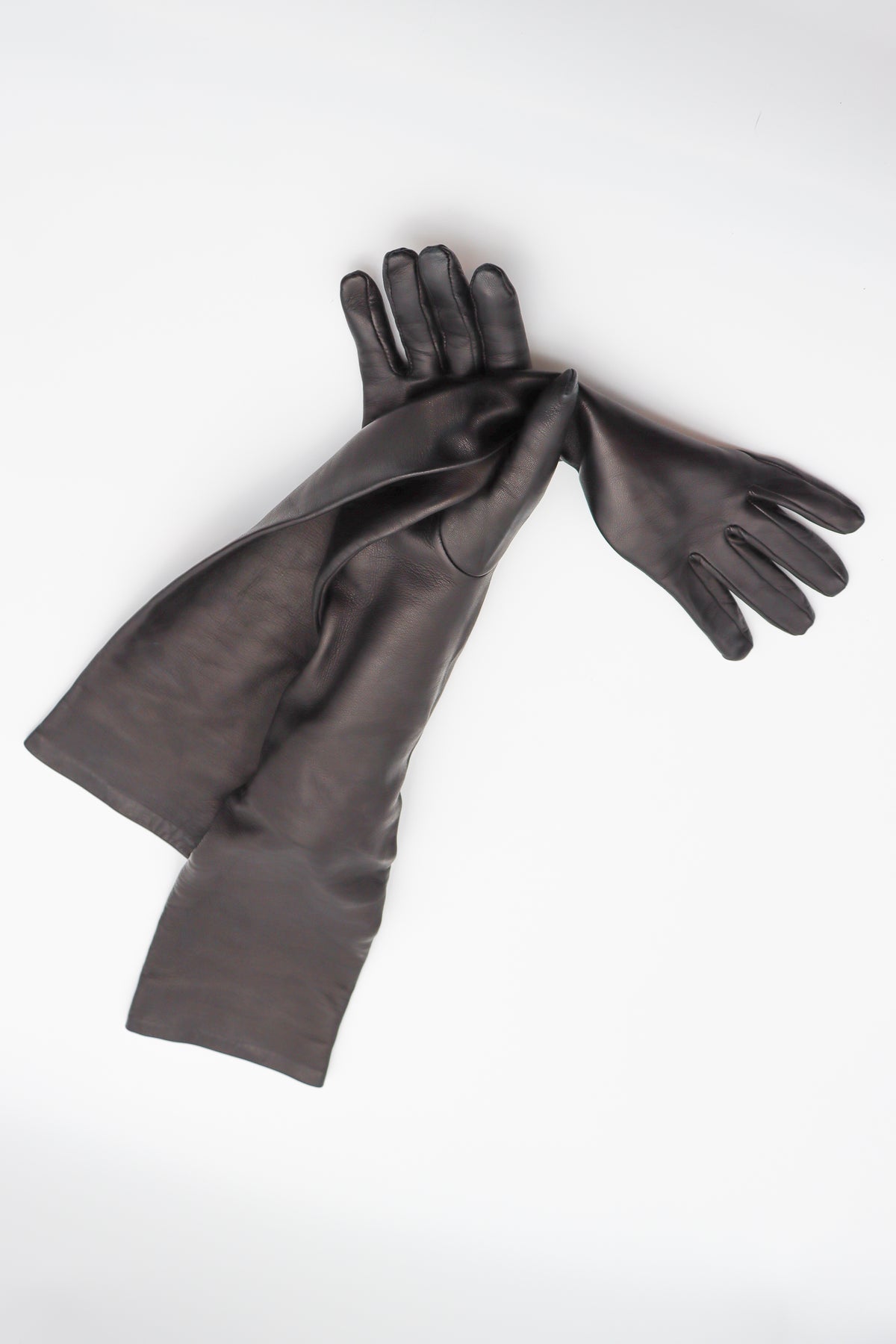 Full-Arm Lambskin Unlined Gloves in Black by Gloves Forino 1899-Gloves Forino 1899-Idlewild-Cincinnati