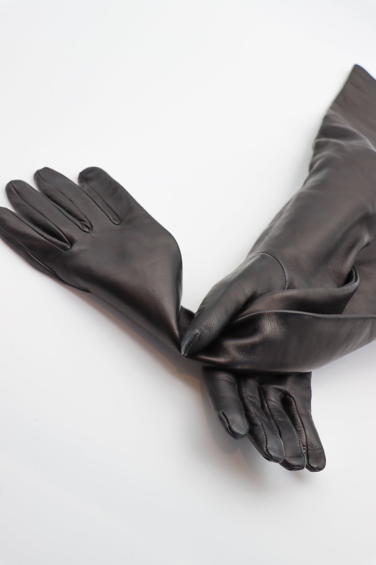 Full-Arm Lambskin Unlined Gloves in Black by Gloves Forino 1899-Gloves Forino 1899-Idlewild-Cincinnati