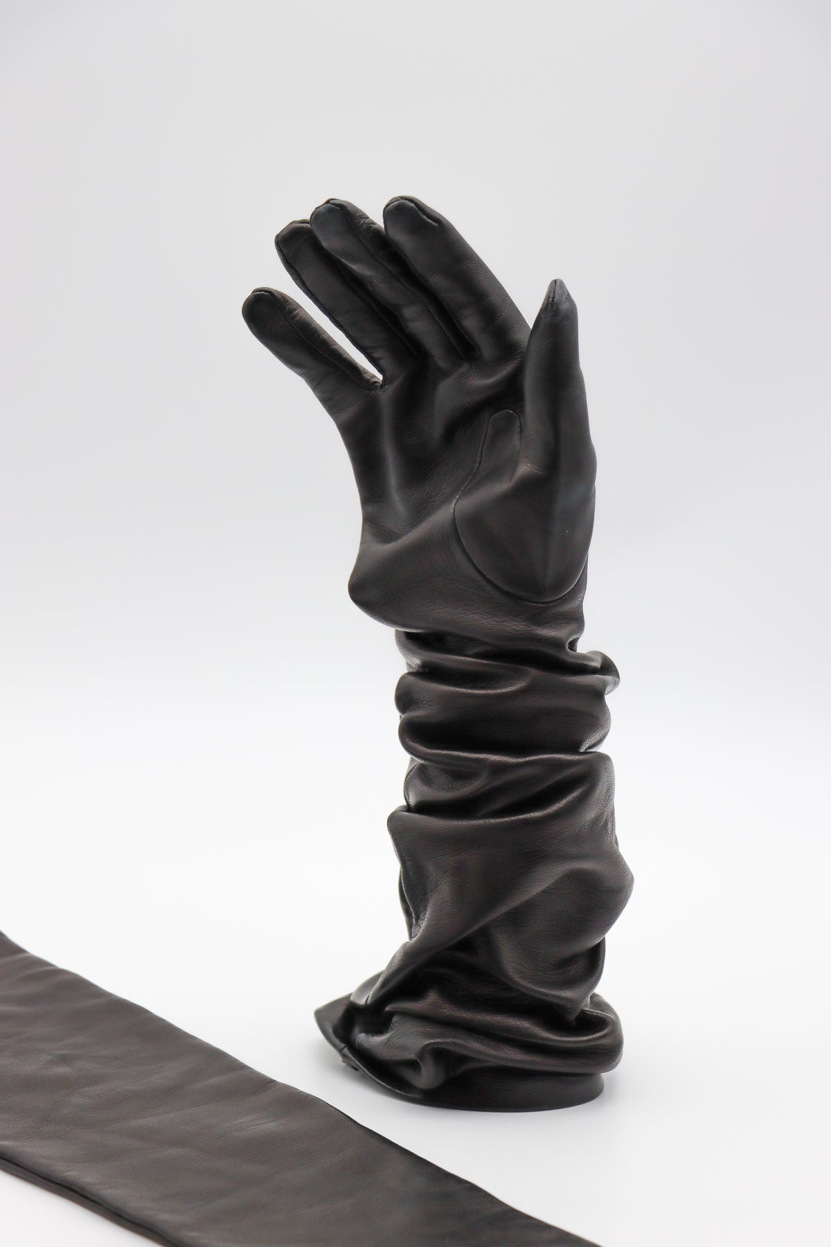 Full-Arm Lambskin Unlined Gloves in Black by Gloves Forino 1899-Gloves Forino 1899-Idlewild-Cincinnati