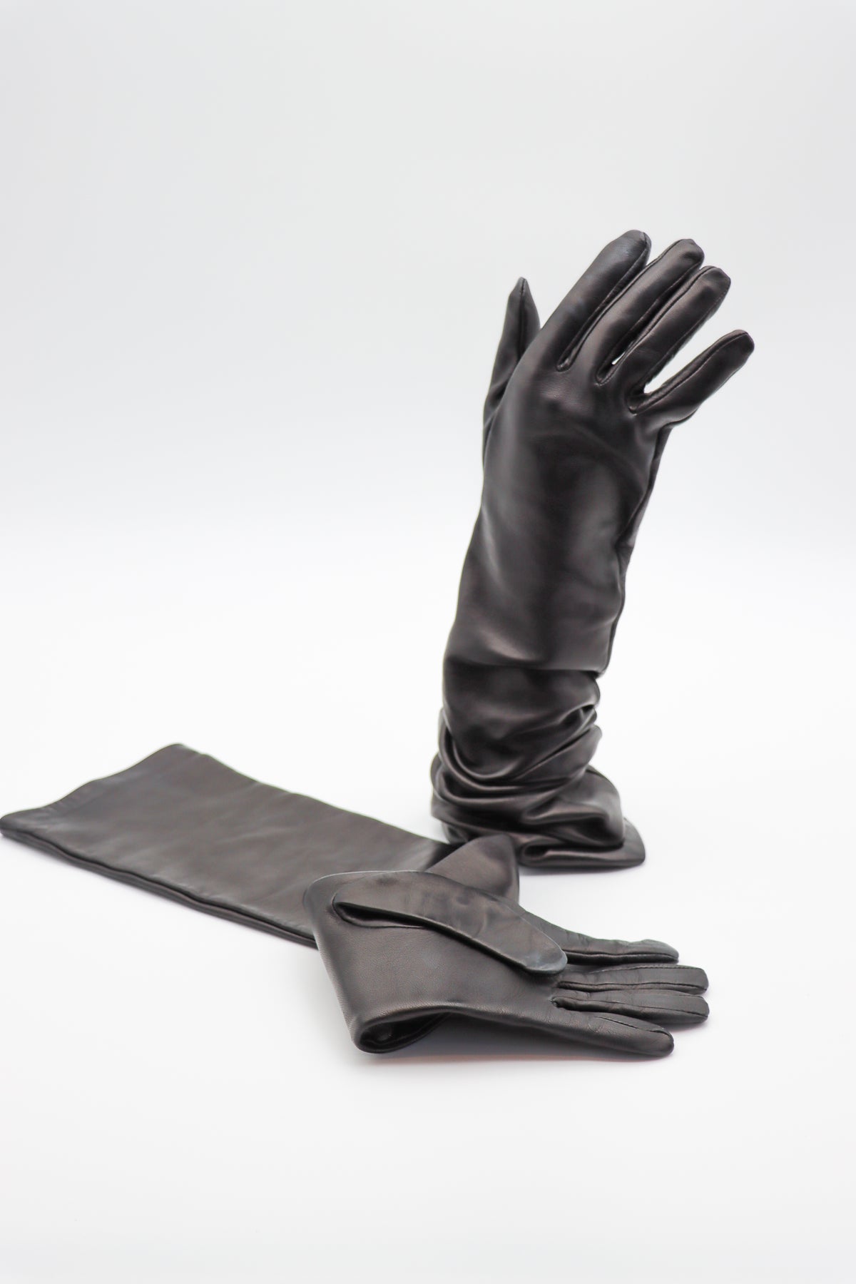 Full-Arm Lambskin Unlined Gloves in Black by Gloves Forino 1899-Gloves Forino 1899-Idlewild-Cincinnati