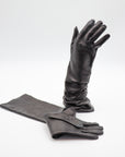 Full-Arm Lambskin Unlined Gloves in Black by Gloves Forino 1899-Gloves Forino 1899-Idlewild-Cincinnati