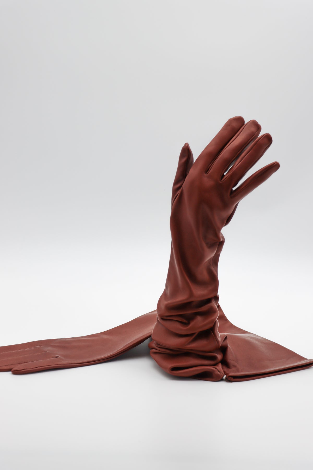 Full-Arm Lambskin Unlined Gloves in Luggage by Gloves Forino 1899-Gloves Forino 1899-Idlewild-Cincinnati