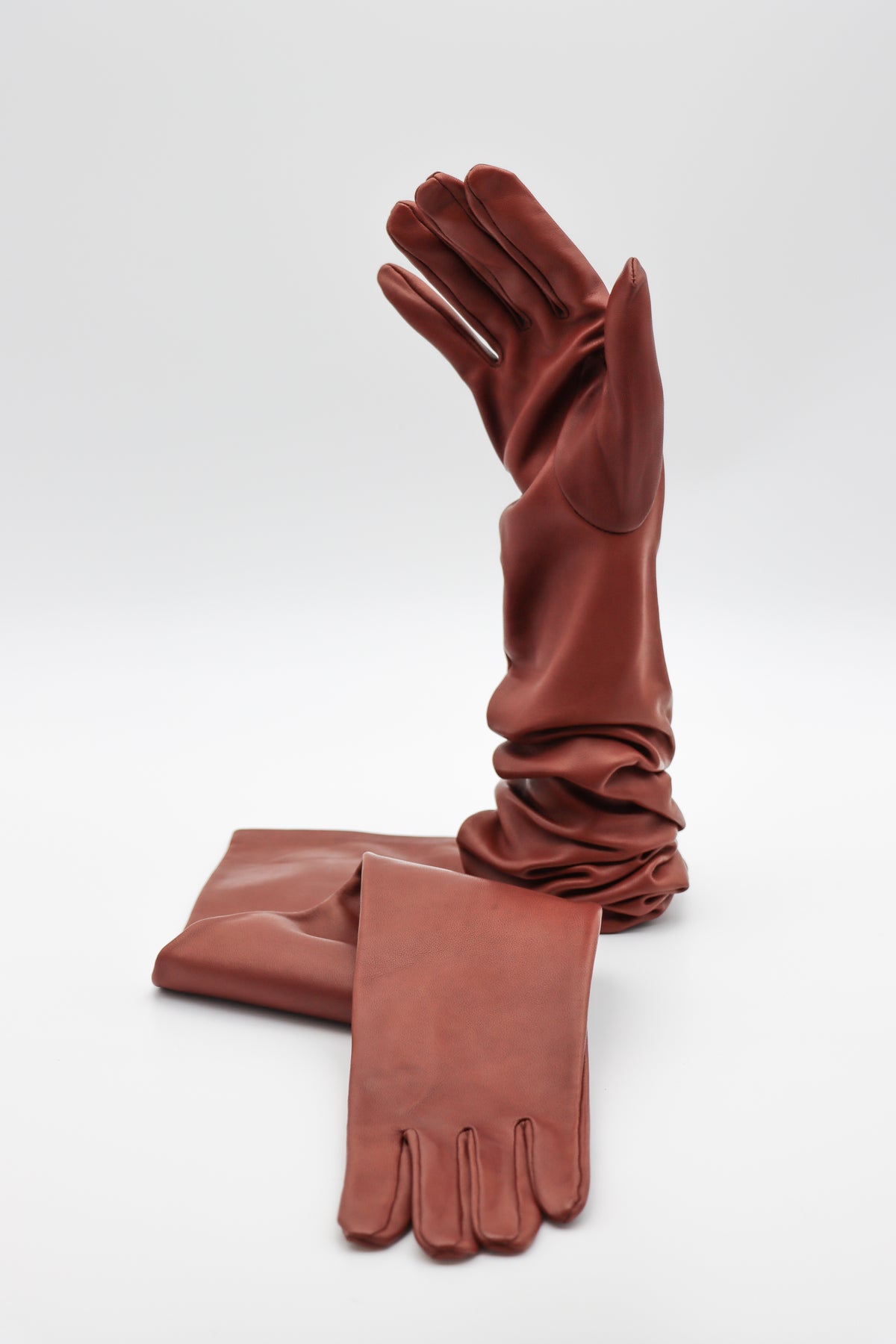 Full-Arm Lambskin Unlined Gloves in Luggage by Gloves Forino 1899-Gloves Forino 1899-Idlewild-Cincinnati