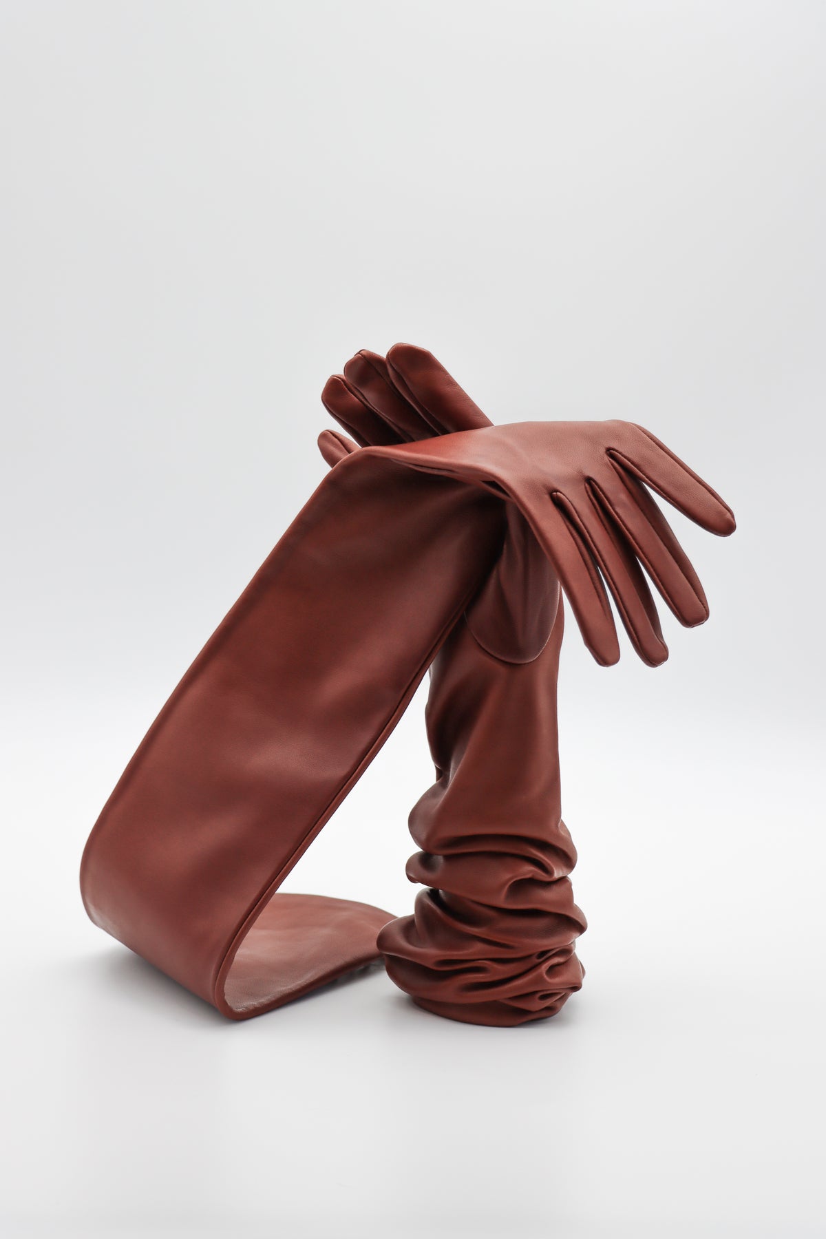 Full-Arm Lambskin Unlined Gloves in Luggage by Gloves Forino 1899-Gloves Forino 1899-Idlewild-Cincinnati