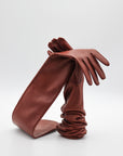 Full-Arm Lambskin Unlined Gloves in Luggage by Gloves Forino 1899-Gloves Forino 1899-Idlewild-Cincinnati
