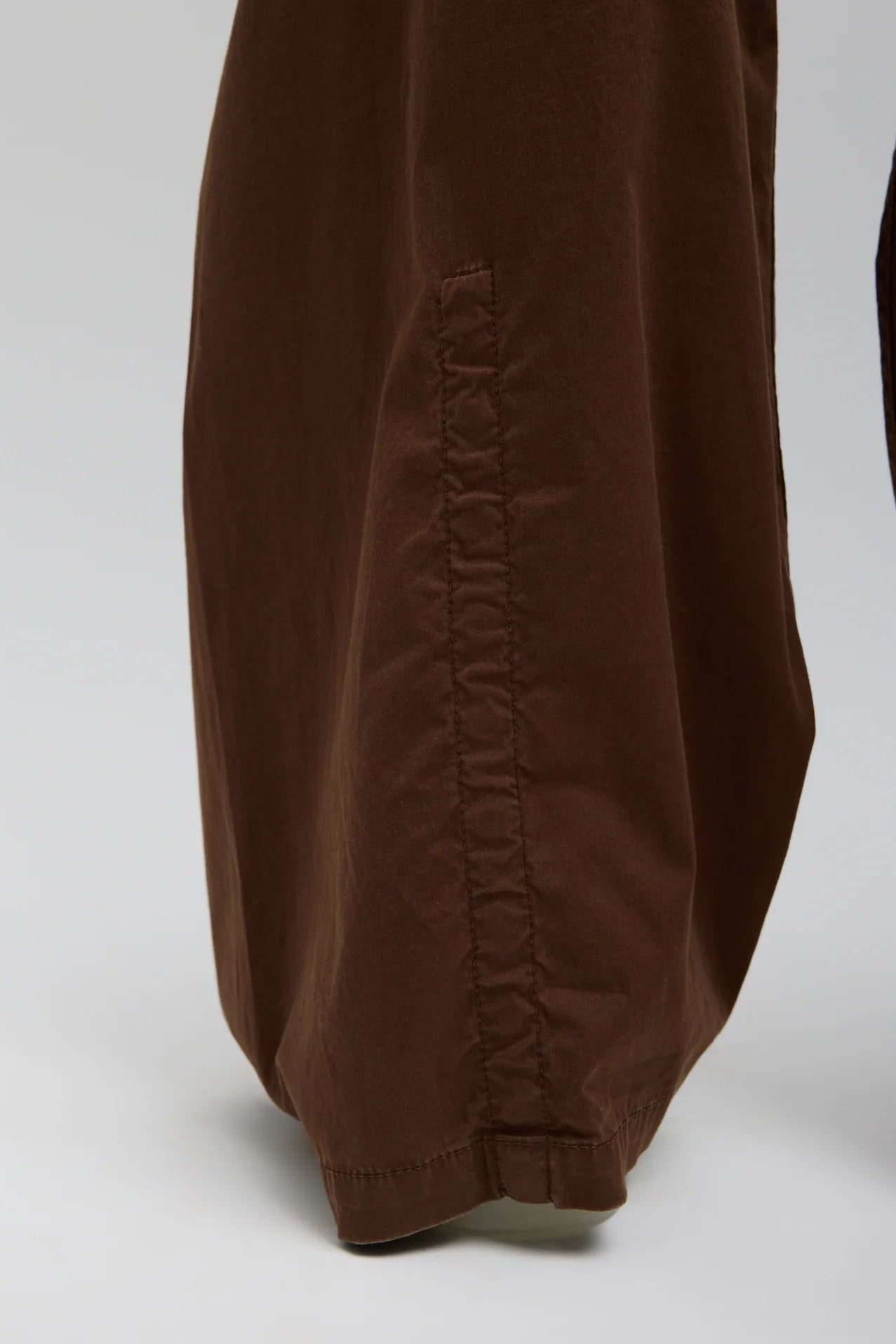 Garment Dyed Silky Cotton Winslow Pull-On Pant in Brown by Tibi-Tibi-Idlewild-Cincinnati