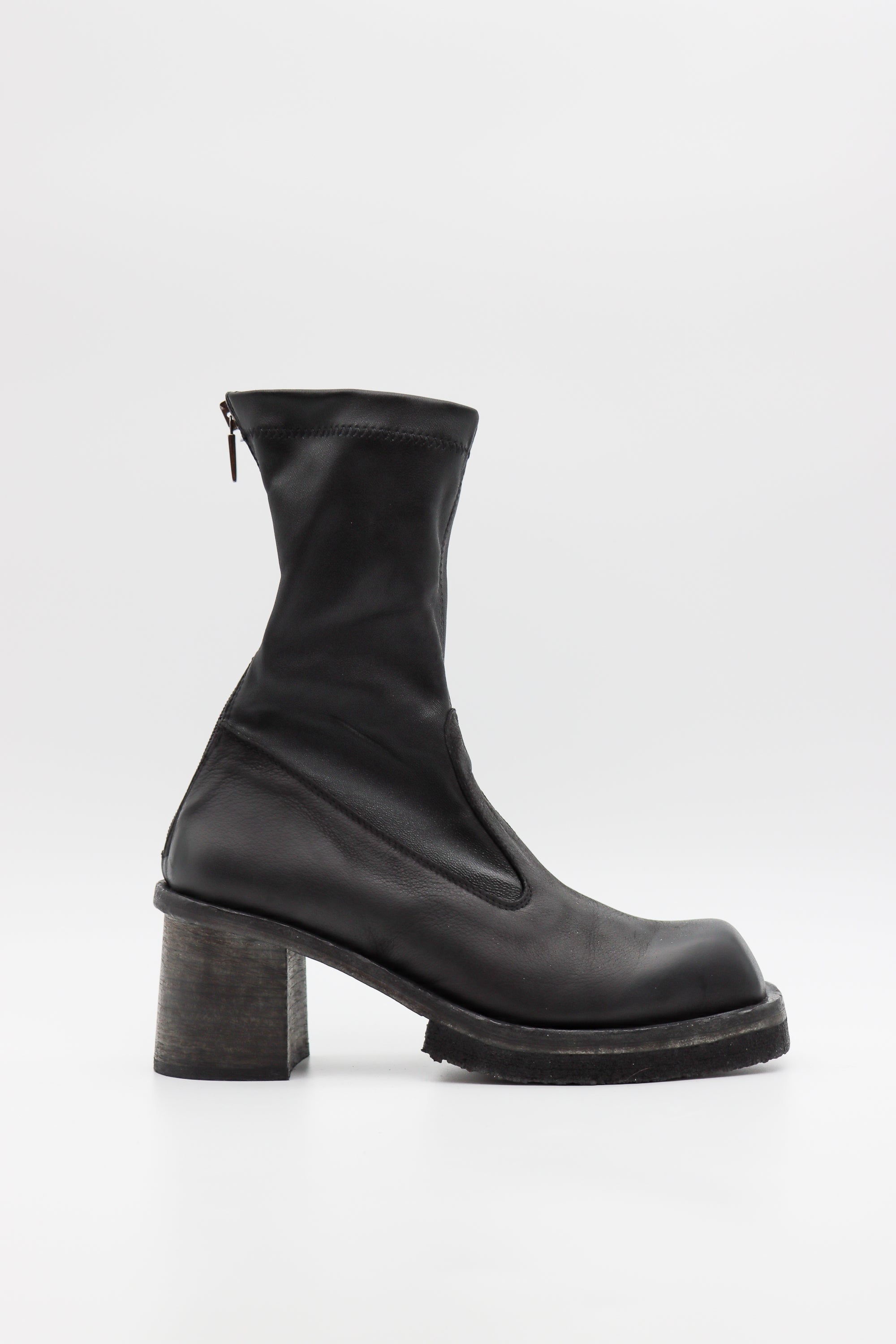 Gasolina Leather Stretch Boot in Nero by Lofina-Lofina-Idlewild-Cincinnati