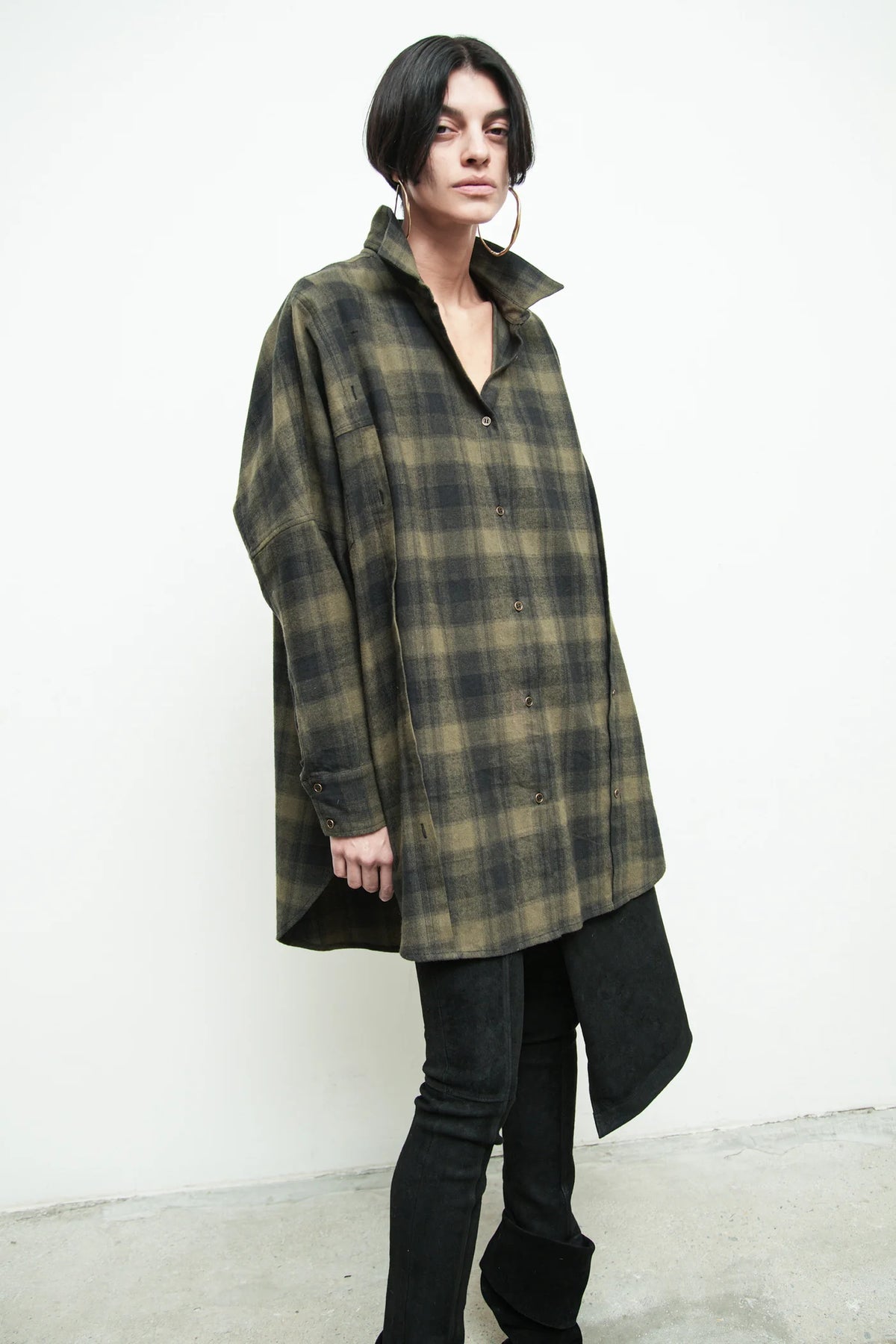 Gaspar Shirt in Moss/Black by Nicholas K-Nicholas K-Idlewild-Cincinnati
