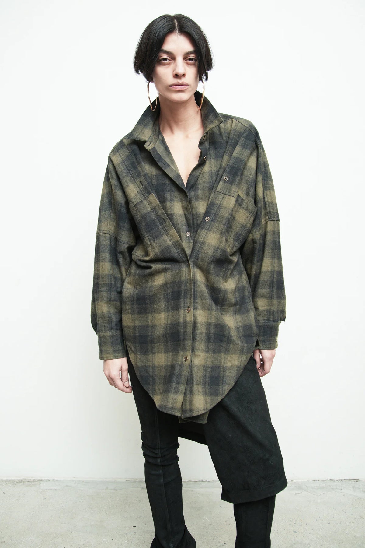 Gaspar Shirt in Moss/Black by Nicholas K-Nicholas K-Idlewild-Cincinnati