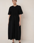 Gathered Dress in Black by Kowtow-Kowtow-Idlewild-Cincinnati