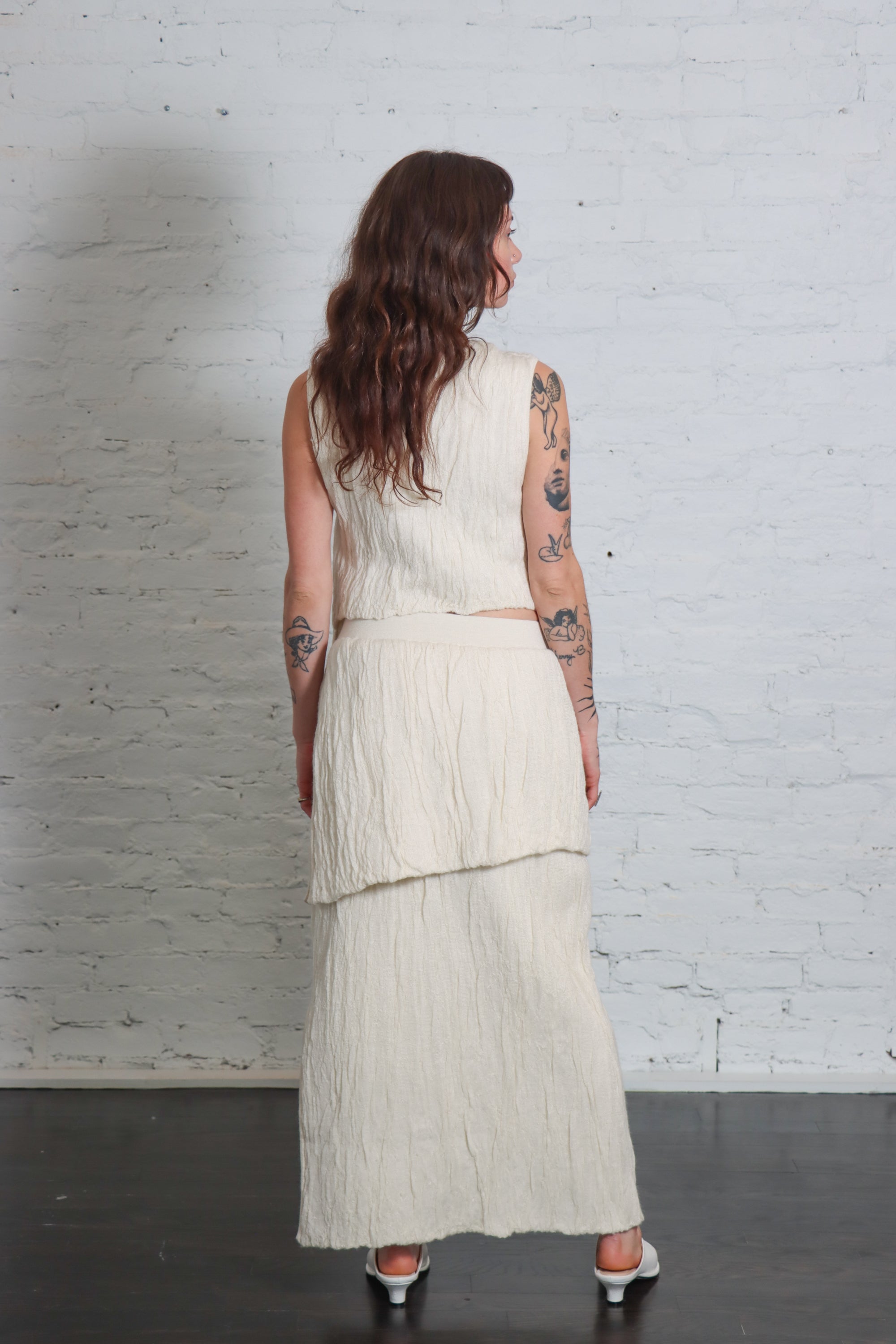 Gauze Layer Skirt in Raw White by Lauren Manoogian-Bottoms-Lauren Manoogian-Idlewild
