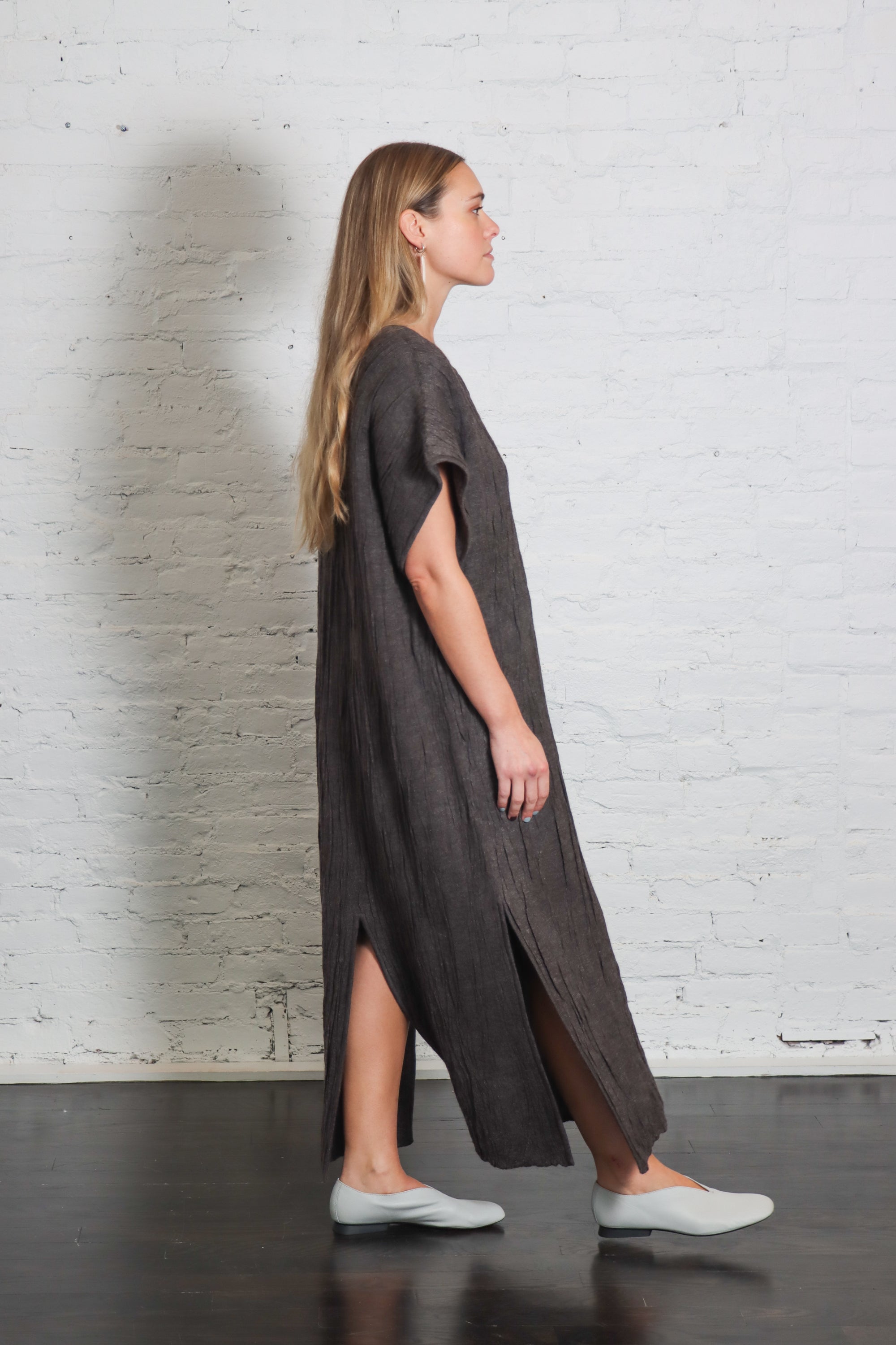 Gauze Caftan in Blackened by Lauren Manoogian-Dresses-Lauren Manoogian-Idlewild