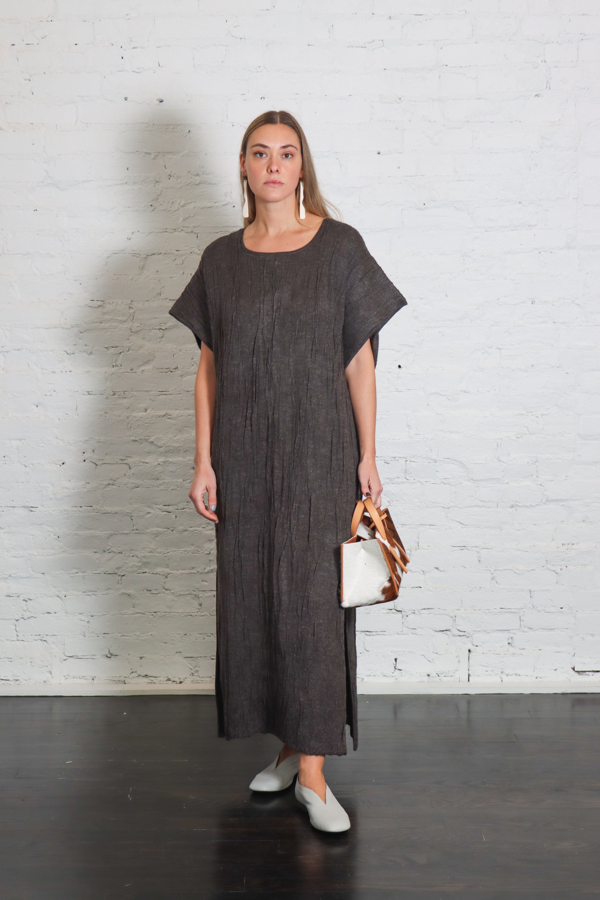 Gauze Caftan in Blackened by Lauren Manoogian-Dresses-Lauren Manoogian-Idlewild