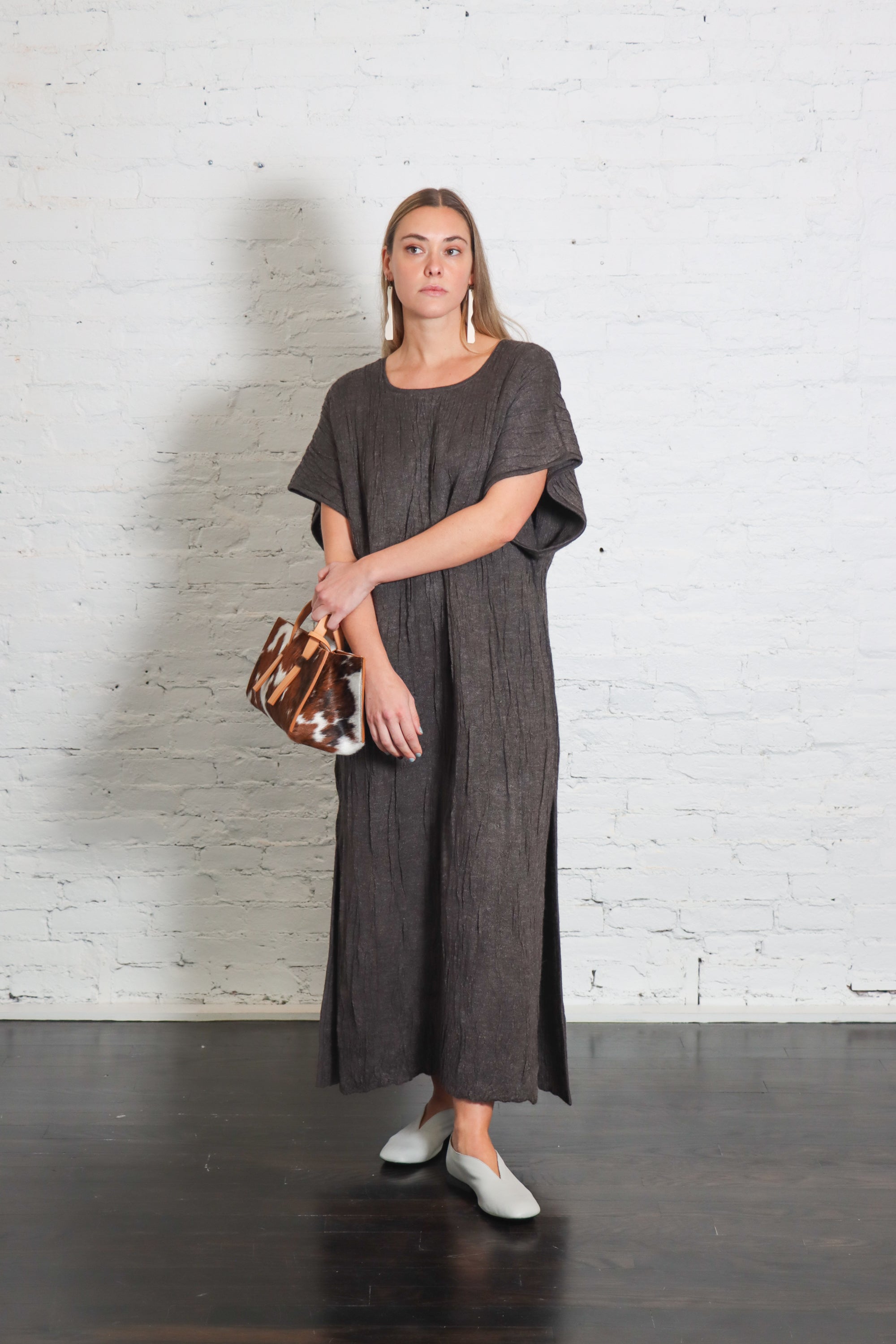 Gauze Caftan in Blackened by Lauren Manoogian-Lauren Manoogian-Idlewild-Cincinnati