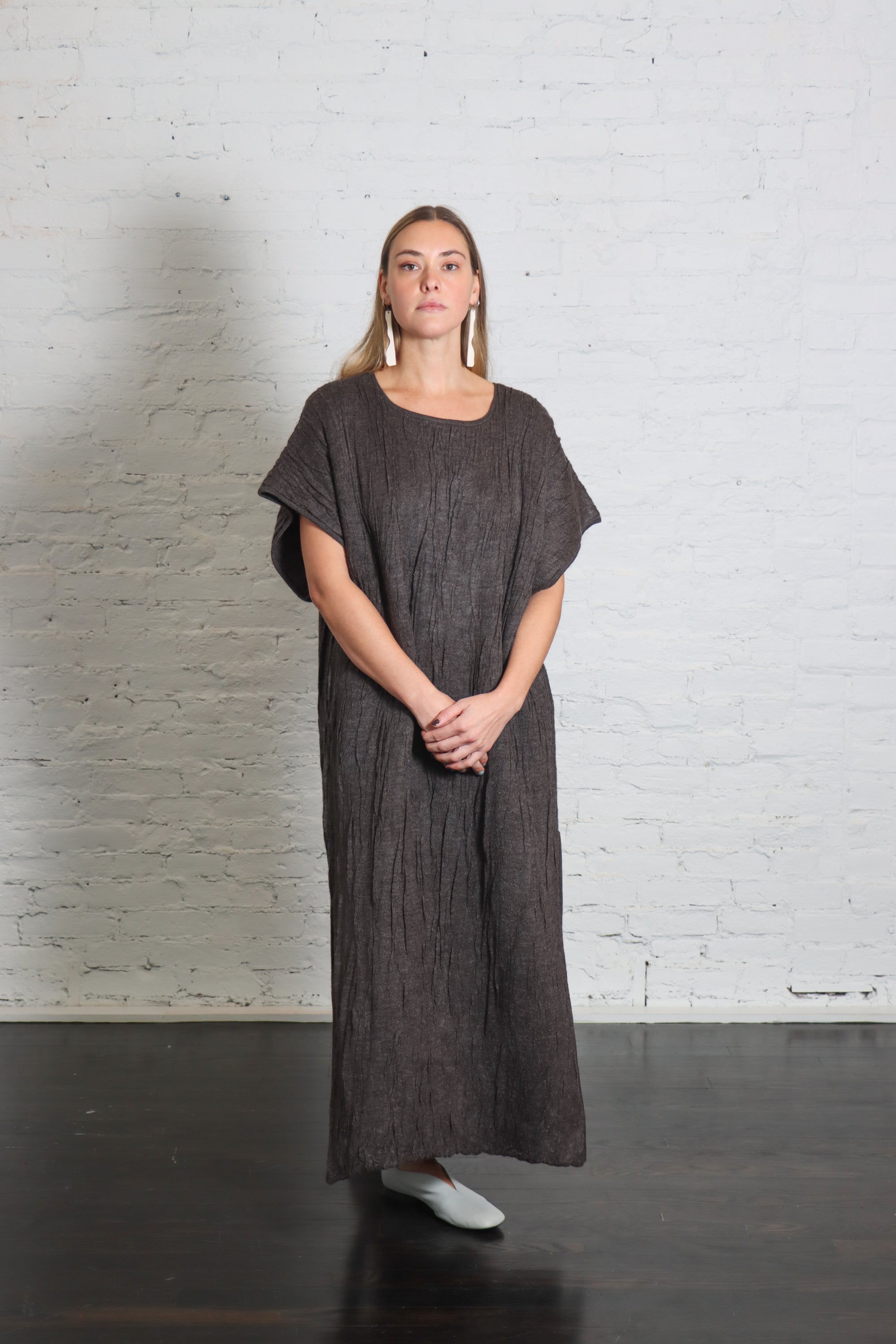 Gauze Caftan in Blackened by Lauren Manoogian-Lauren Manoogian-Idlewild-Cincinnati